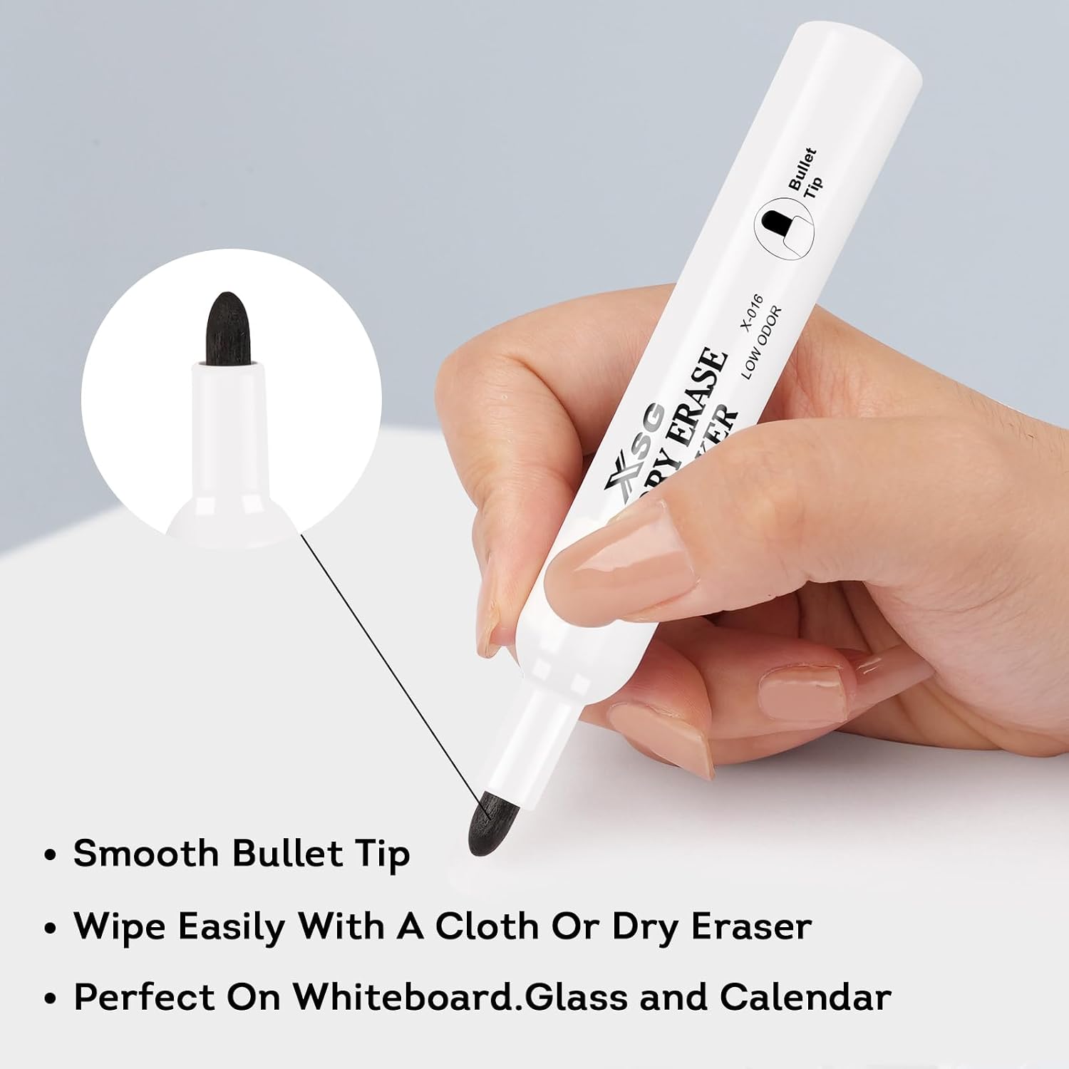 Detalle de colpart Whiteboard-Marker, 72er Pack (Schwarz, feine Spitze) – abwischbar für Schule, Büro & Zuhause