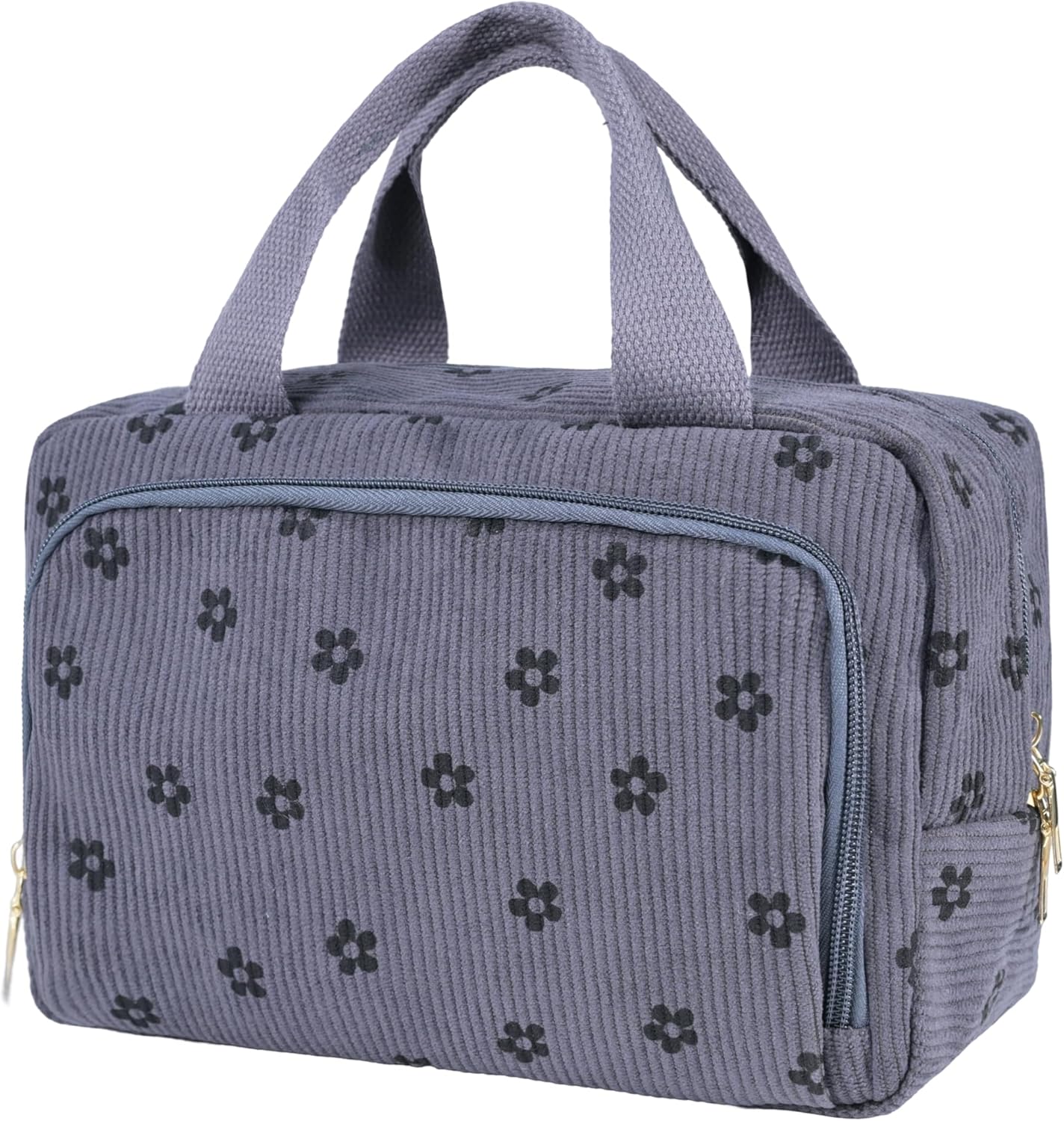 Detalle de Funtlend Kulturtasche Damen aus Cord mit Aufhängung – mittelgroße Kulturbeutel für Reise & Alltag