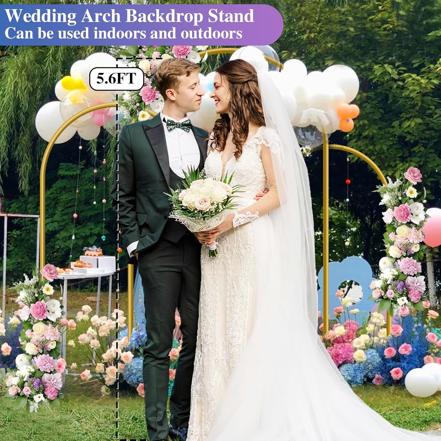 Thumbnail 6 de Hemmotop Arch Backdrop Stand 6/5/4FT 🎉