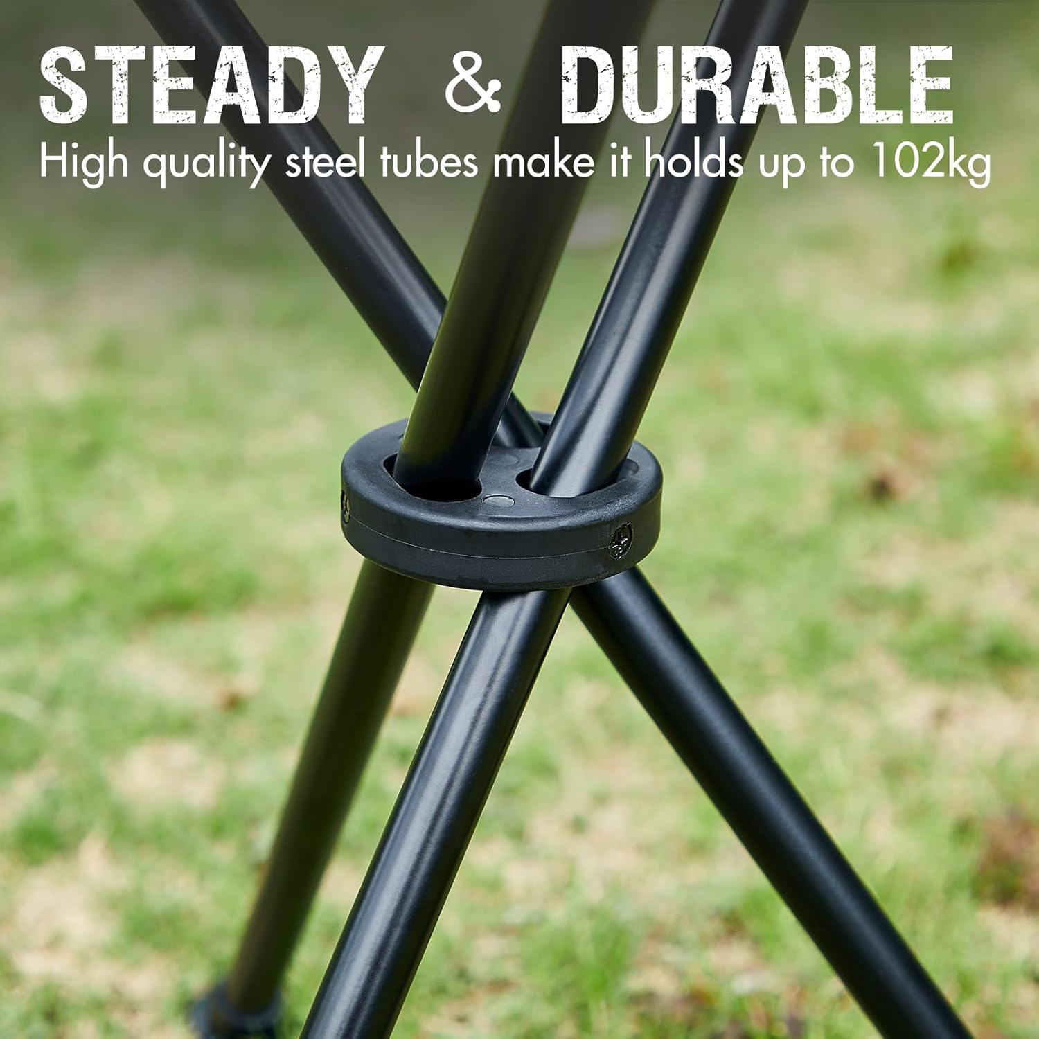 Thumbnail 6 de EVER ADVANCED Folding Stool Tripod 53 cm Lightweight Camping Chair
