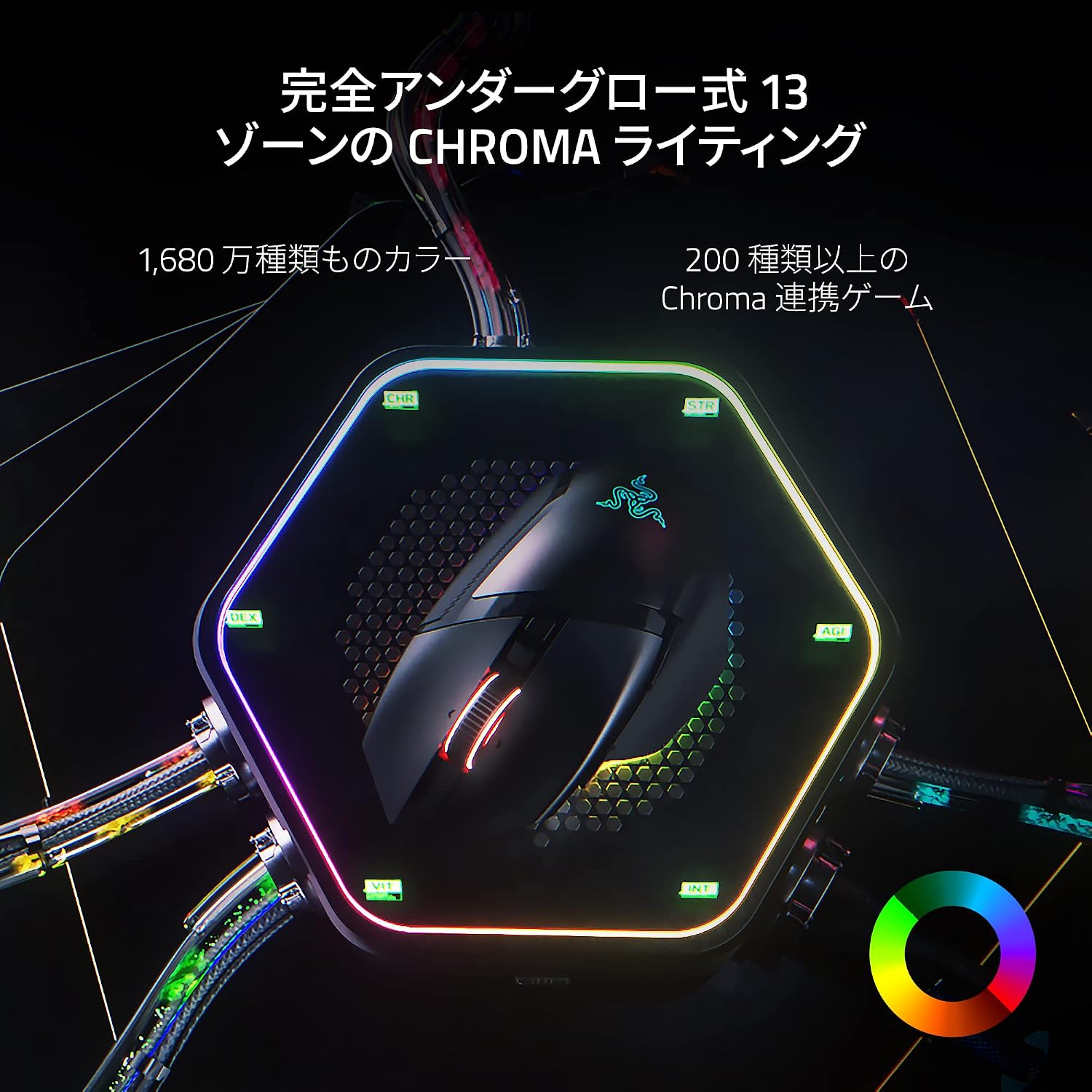 Detalle de Razer Basilisk V3 Pro ワイヤレスゲーミングマウス 30Kセンサー・11ボタン・13ゾーンRGB