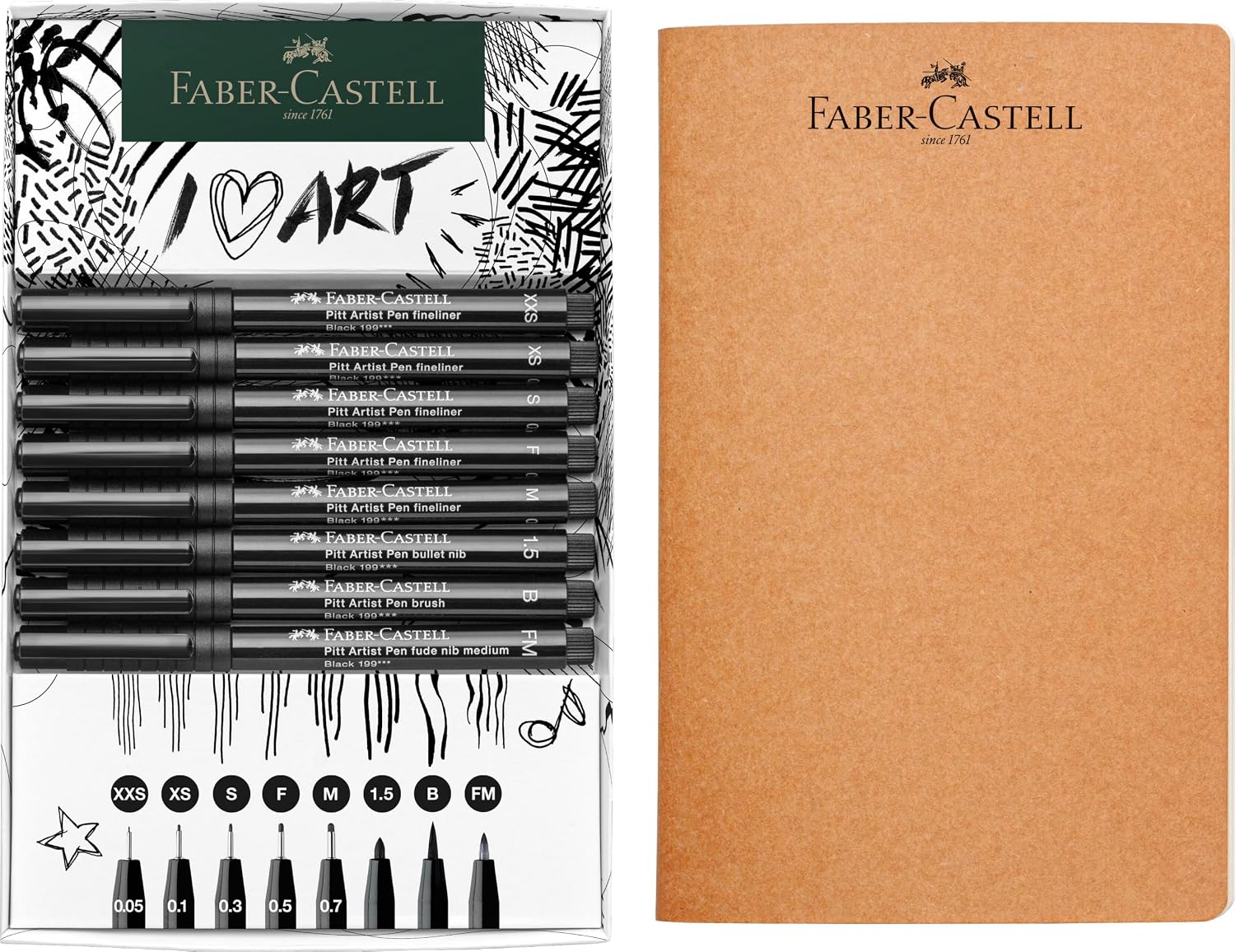 Detalle 2 de Faber-Castell Sketch Set 9-teilig – skissset med skissbok och 8 pennor