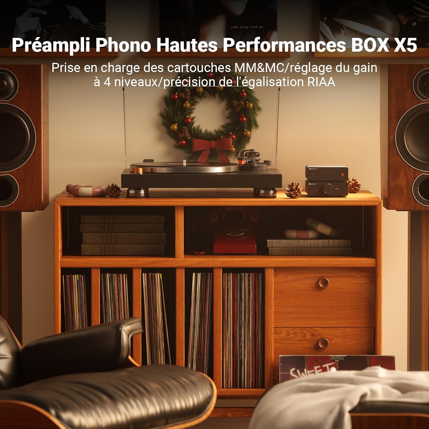 Thumbnail 1 de Fosi Audio BOX X5 phono-voorversterker voor MM/MC met vier gainstanden