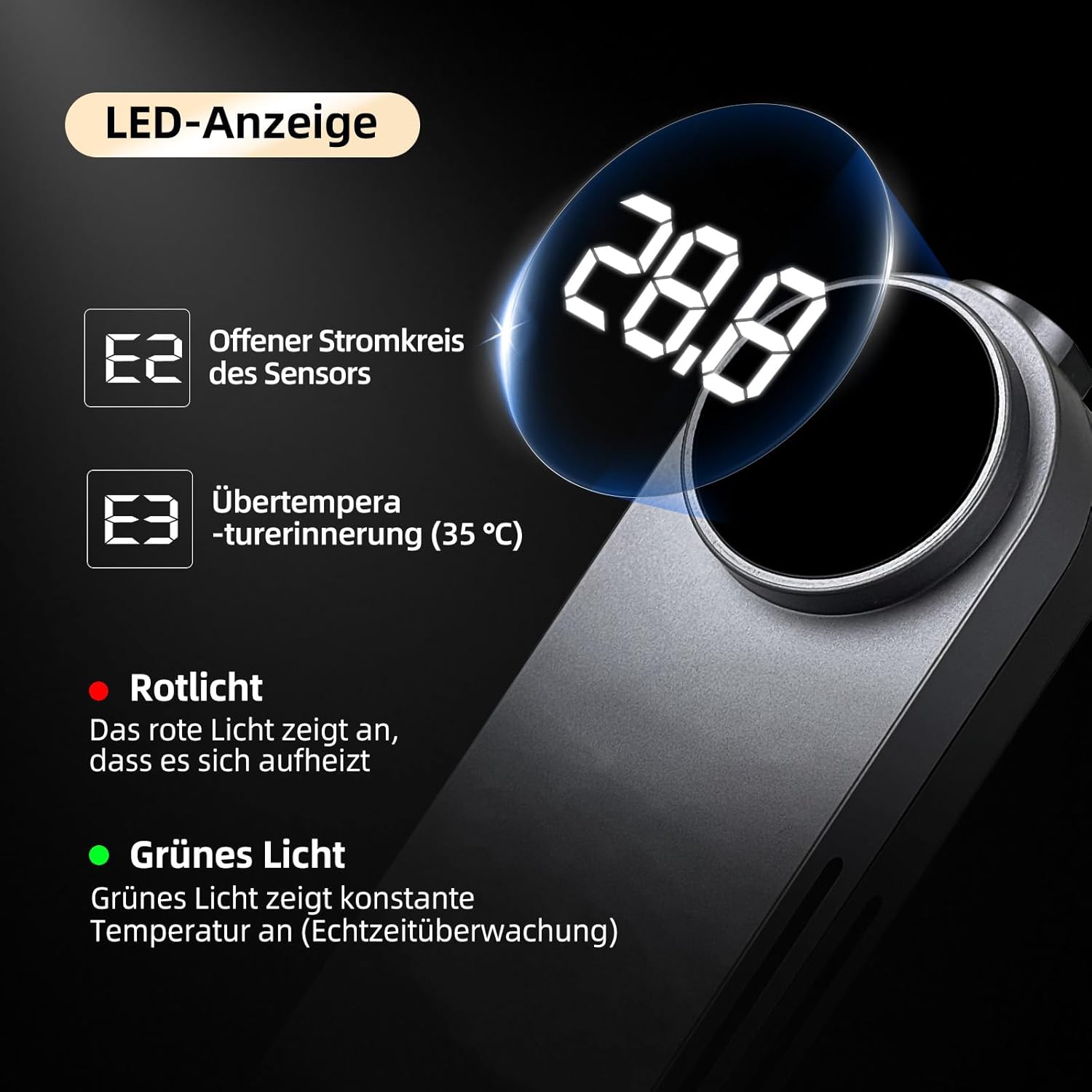 Thumbnail 3 de boxtech Mini Aquarien Heizung, 75W – Tauchfähiger Betta Heizstab mit LCD-Display und externer Steuerung