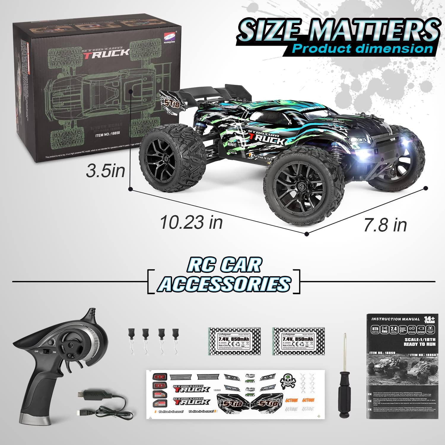 Thumbnail 6 de HAIBOXING 1:18 RC-Truggy 36 km/h Offroad