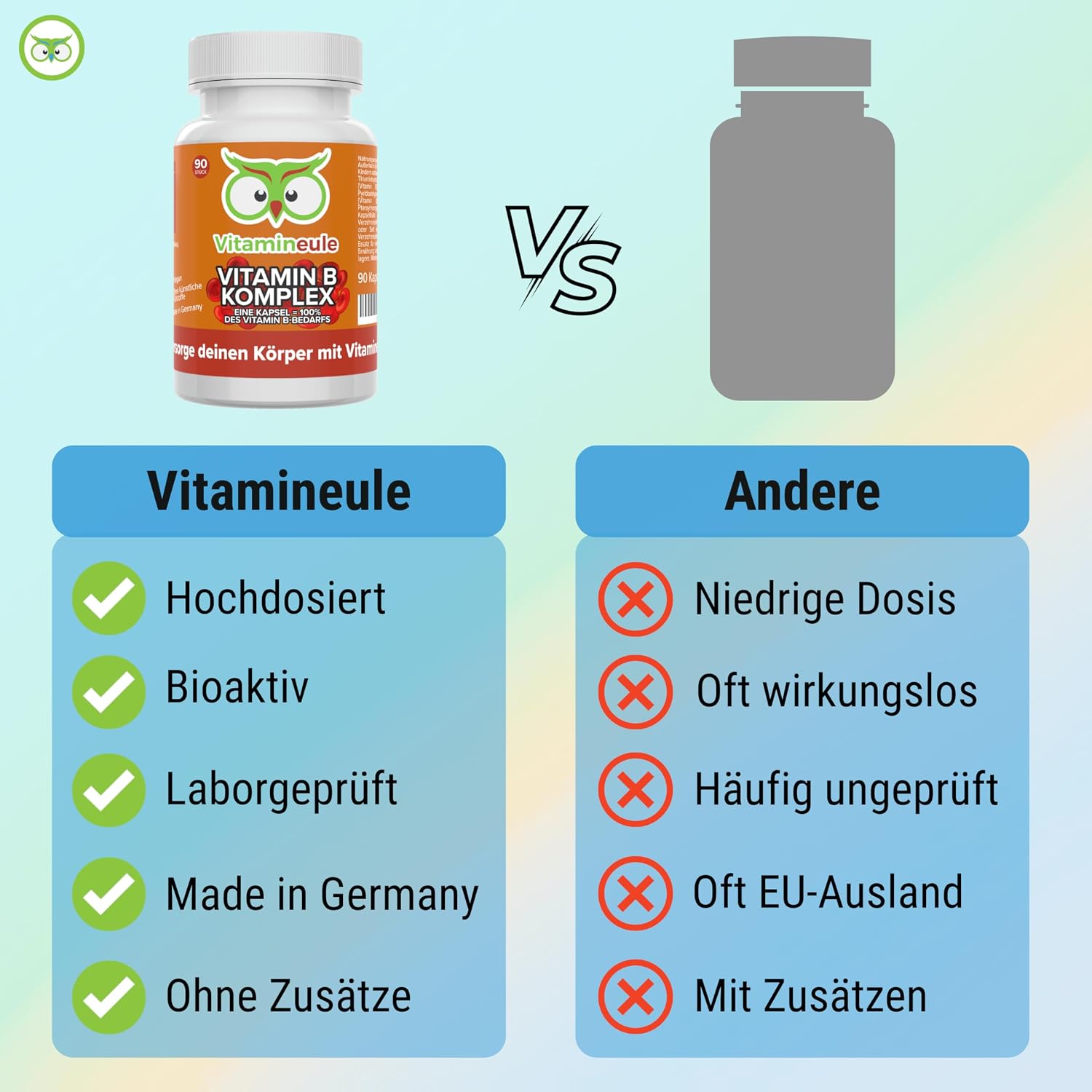 Thumbnail 2 de Vitamineule Vitamin B Komplex 90 Kapseln 💊
