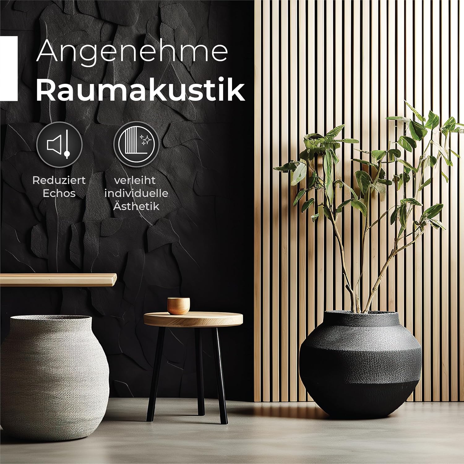 Detalle 2 de Aeco Sound Akustikpaneele Holz 120x60cm – 2er‑Set