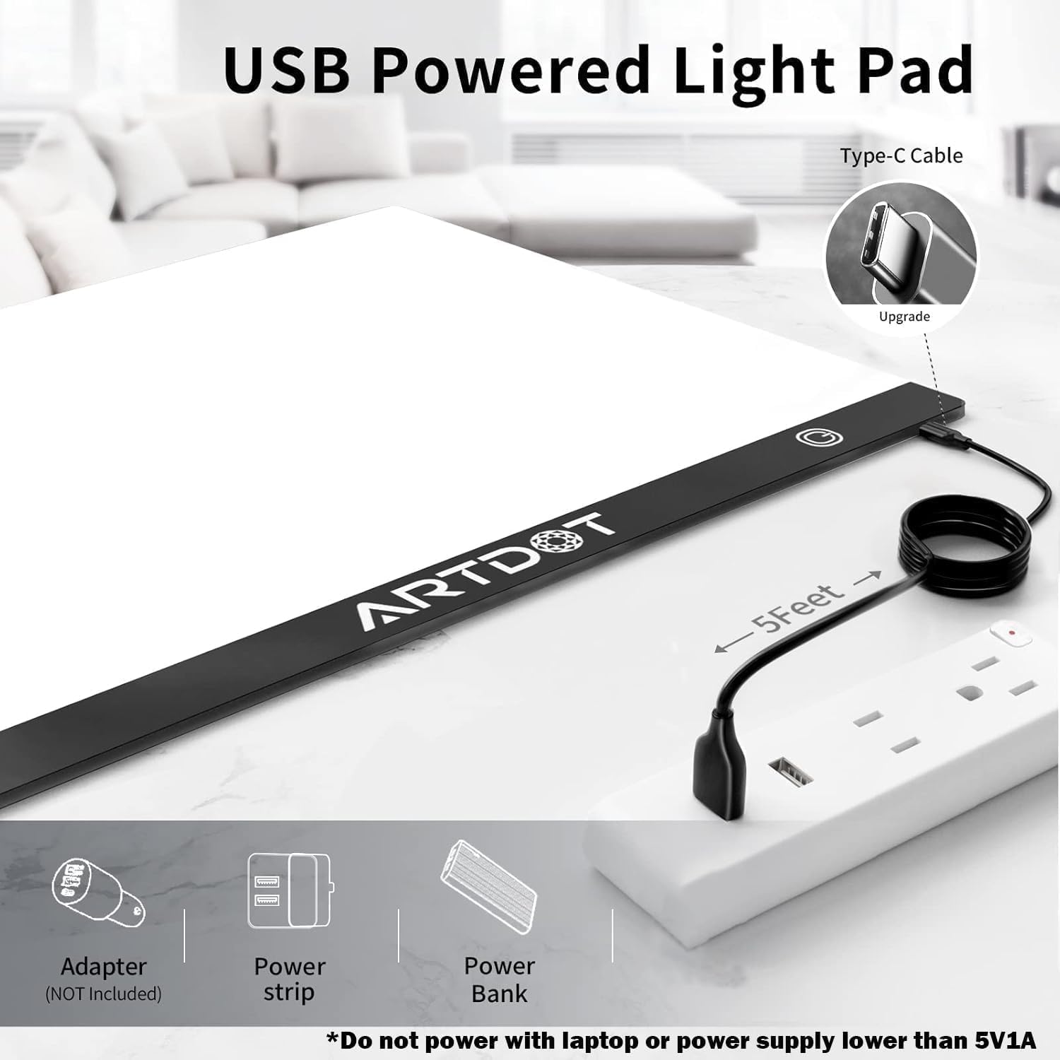 Thumbnail 4 de ARTDOT A3 LED Light Pad 31 x 42cm 1500 Lux