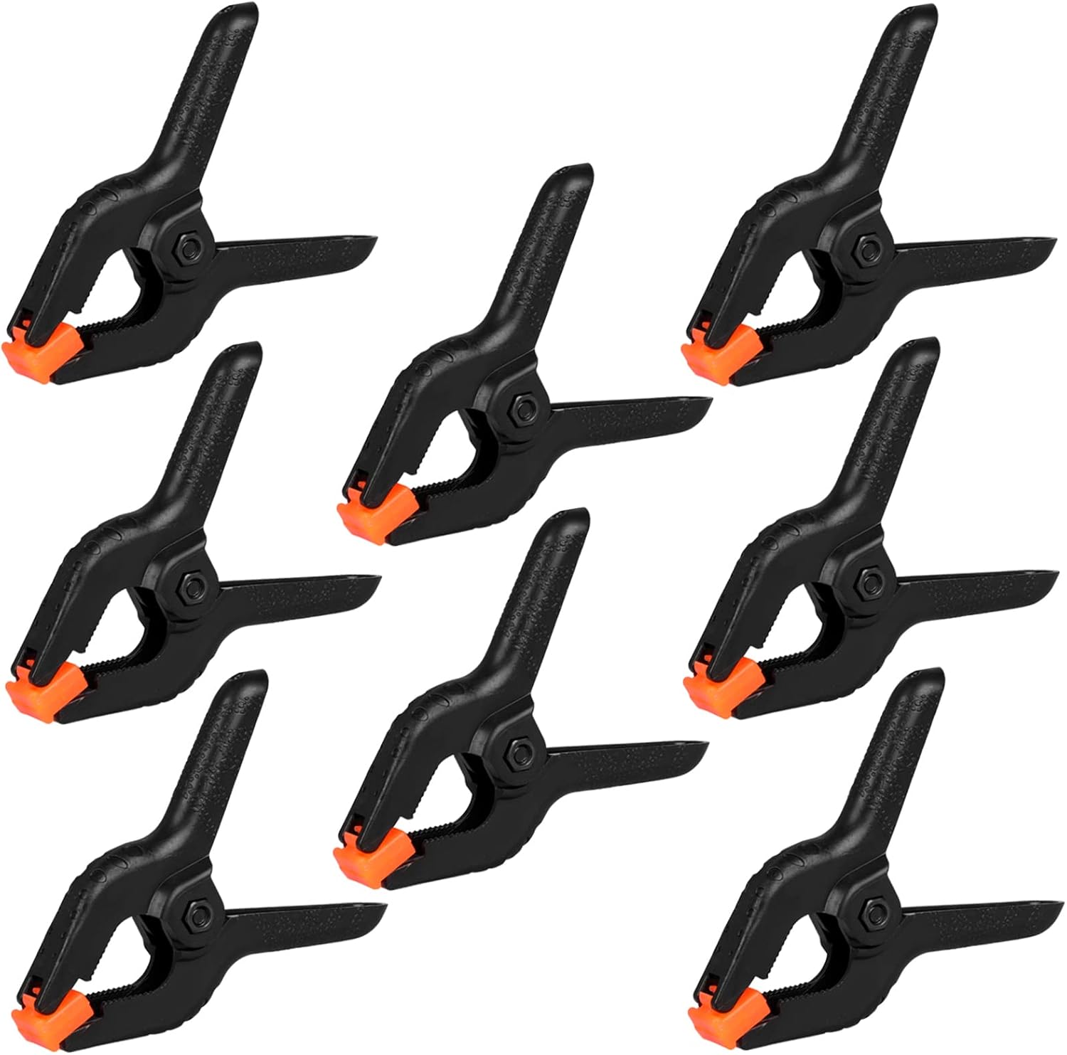Detalle de Romeda AUB097P8L5TV Plastic Spring Clamps, 12-Pack, 3.5-Inch, Black