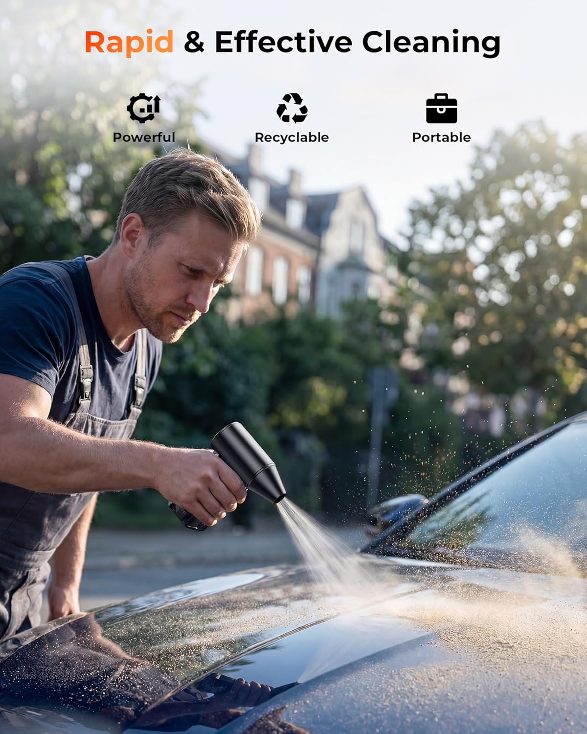 Thumbnail 3 de Compressed Air Duster TF02 (Black) — 110,000 RPM Brushless Cordless Electric Air Blower with 3 Speeds