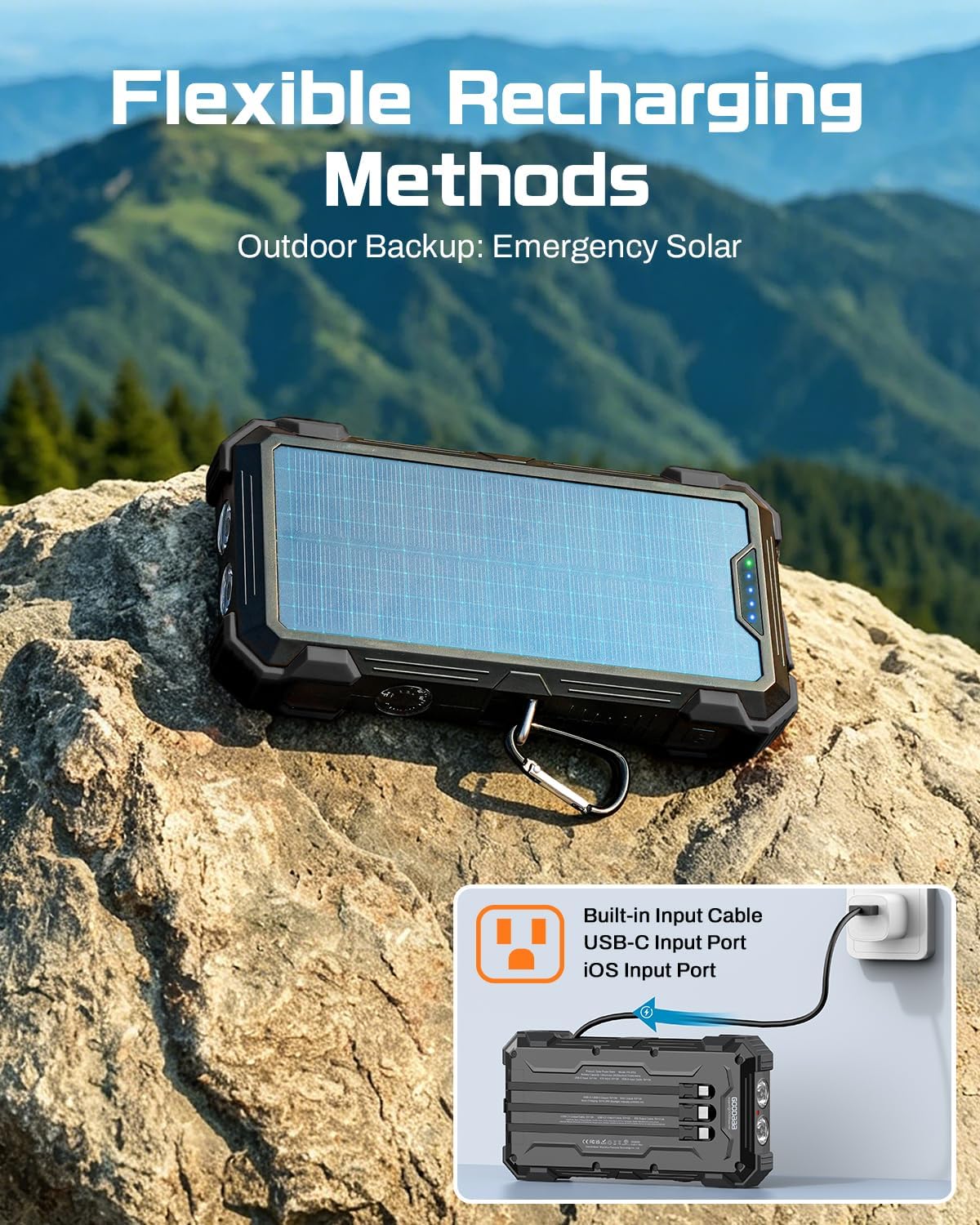Detalle 2 de GOODaaa Solar Power Bank 24000mAh