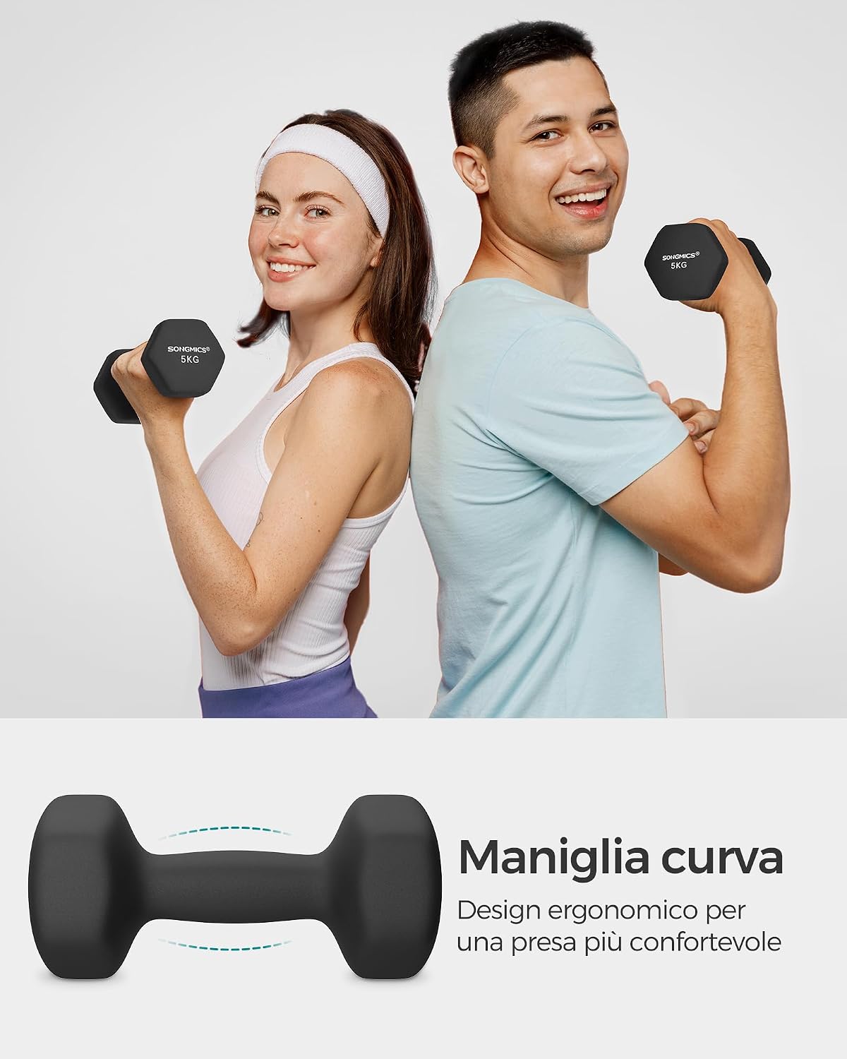 Thumbnail 2 de SONGMICS Set di 2 manubri esagonali neoprene 2 pezzi