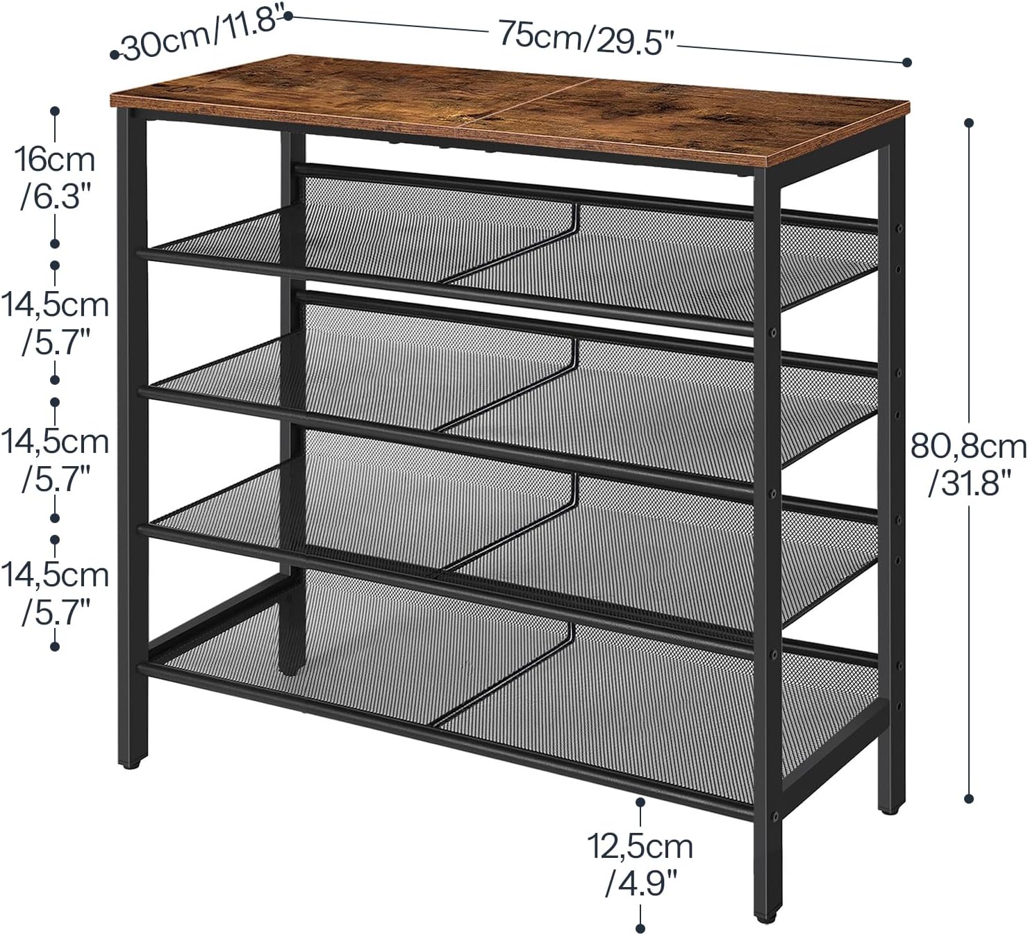Thumbnail 1 de HOOBRO 5-Tier Shoe Rack 16-20 Pairs
