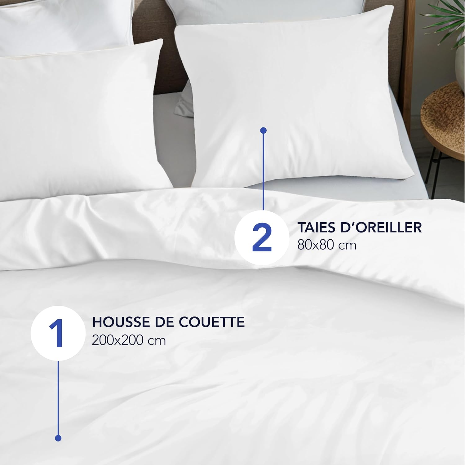 Thumbnail 1 de Dreamzie Housse de couette satin T200 200x200