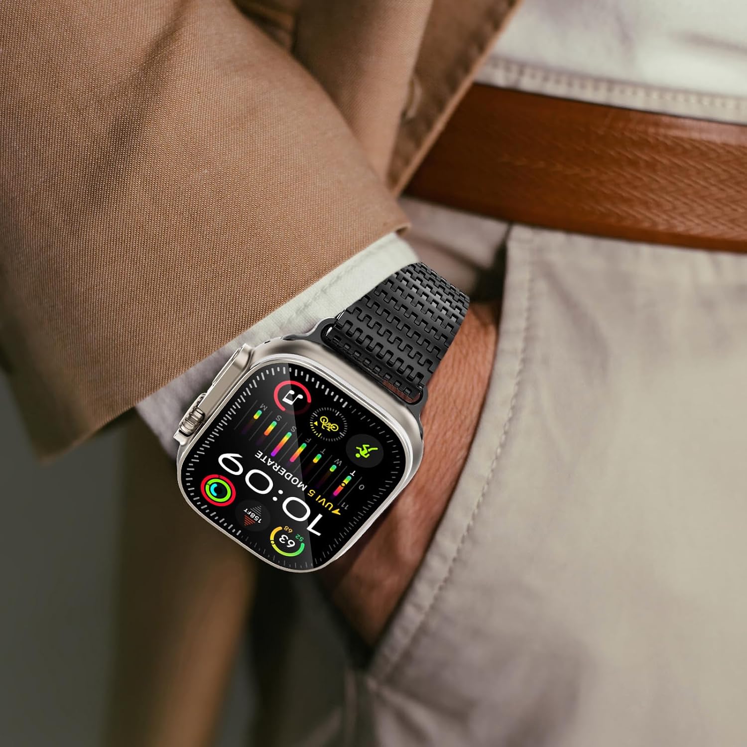 Thumbnail 6 de Fullife Milanaise Armband – Edelstahl-Mesh für Apple Watch 40–49 mm, kompatibel mit Ultra und Serien | Magnetverschluss