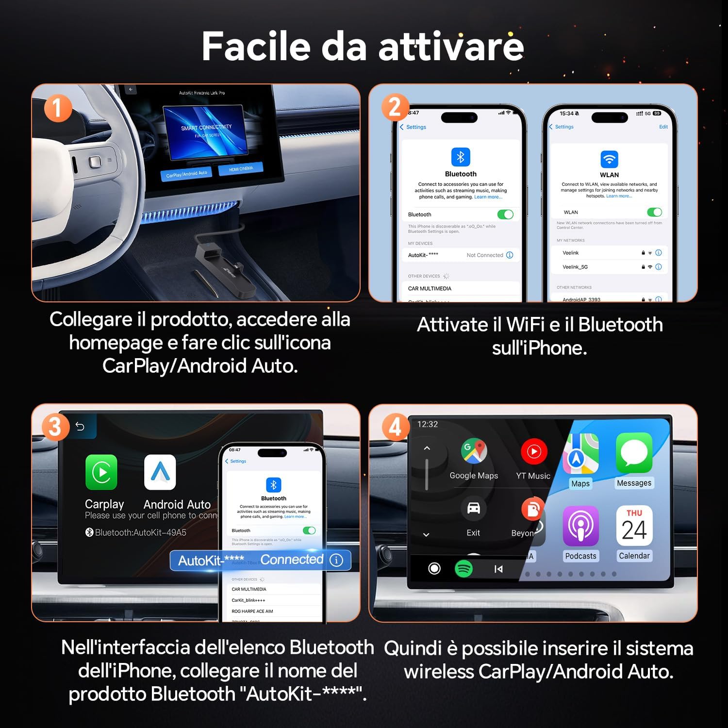 Thumbnail 5 de Carlinkit FireDrive Link Pro adattatore CarPlay