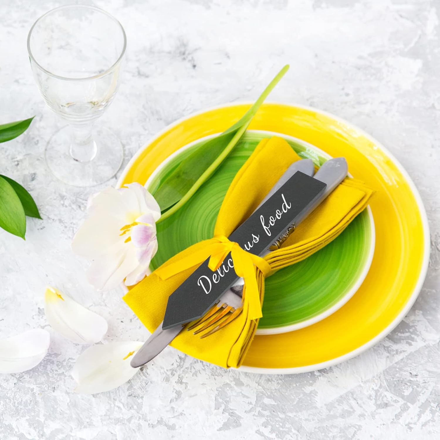 Thumbnail 5 de KINGLAKE Pflanzenschilder aus Schiefer, 20er-Set (20 × 3 cm) zum Beschriften mit Kreide