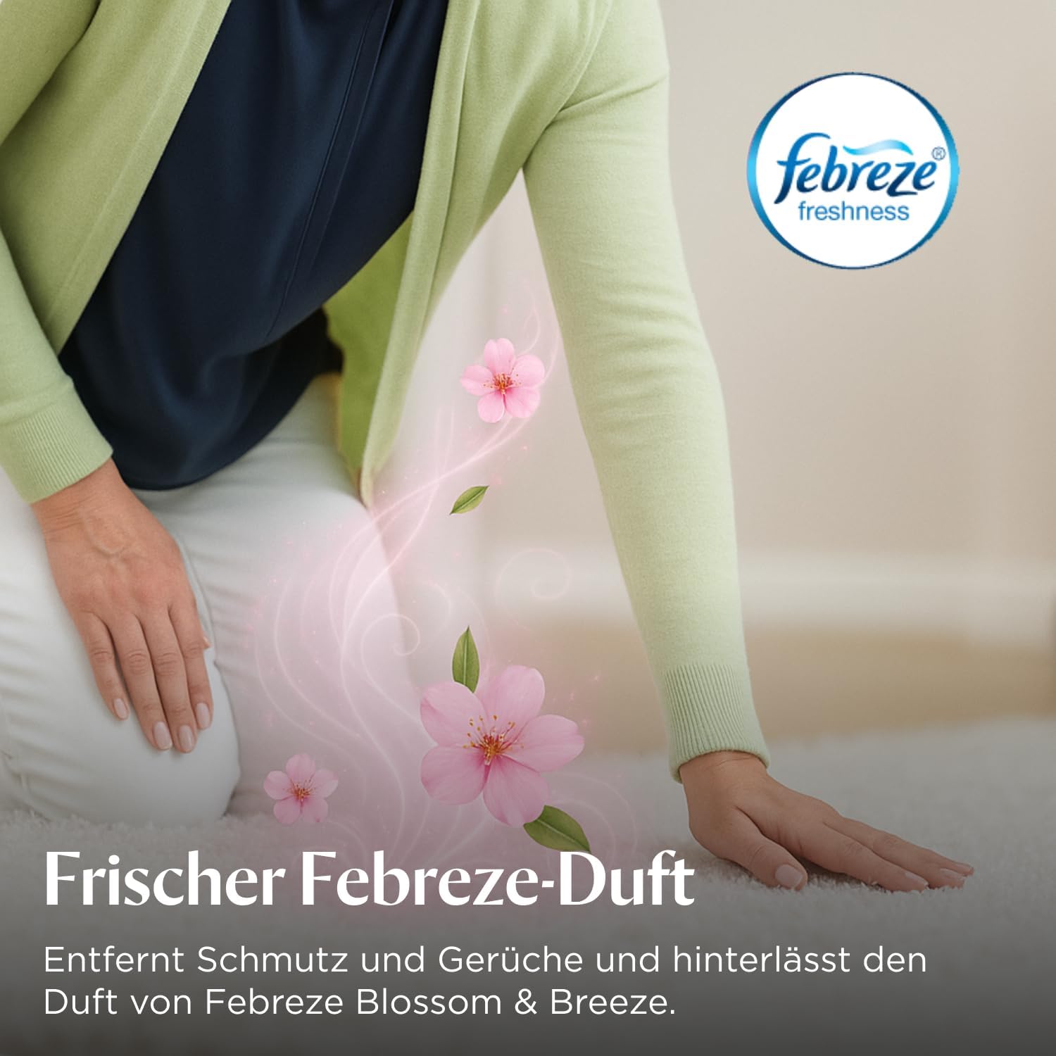 Detalle de BISSELL Wash & Refresh mit Febreze Blossom & Breeze – 1,5 l Teppichreinigungslösung (1078N) für BISSELL aufrechte Teppichreiniger