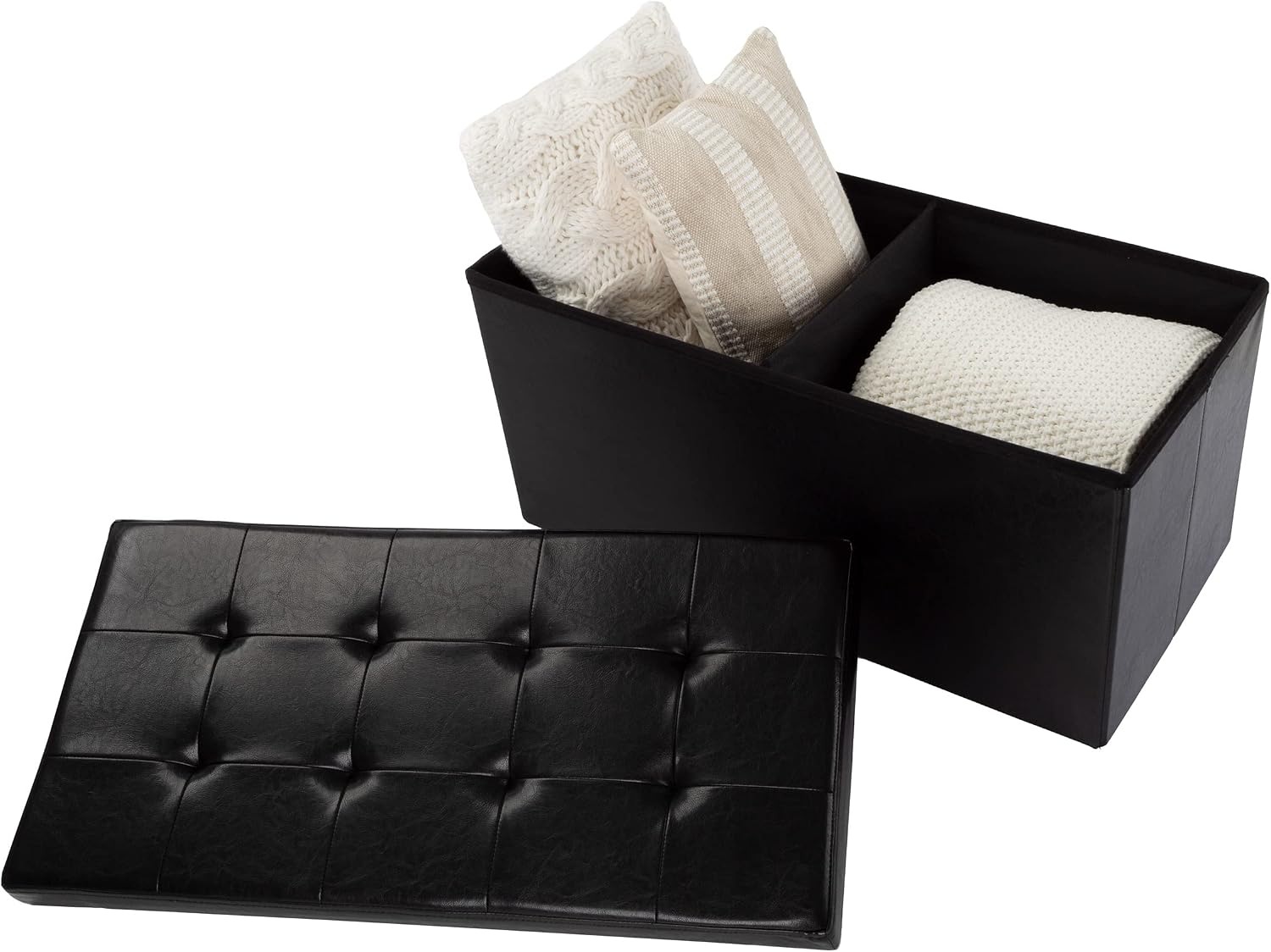 Detalle de Home-Complete Storage Ottoman 30-Inch
