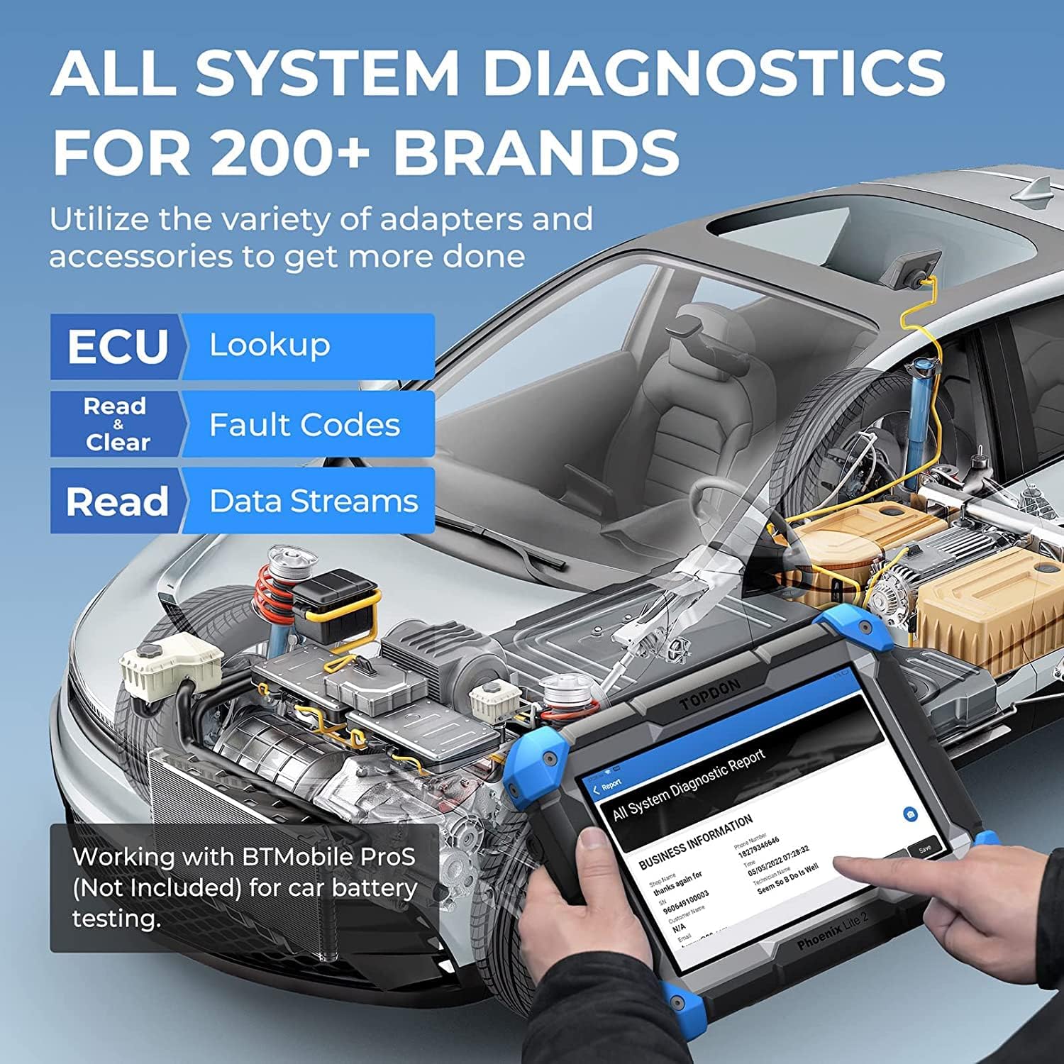 Thumbnail 3 de TOPDON Phoenix Lite 2: OE-Level Full Systems Diagnostic Scanner with Bi-Directional Control