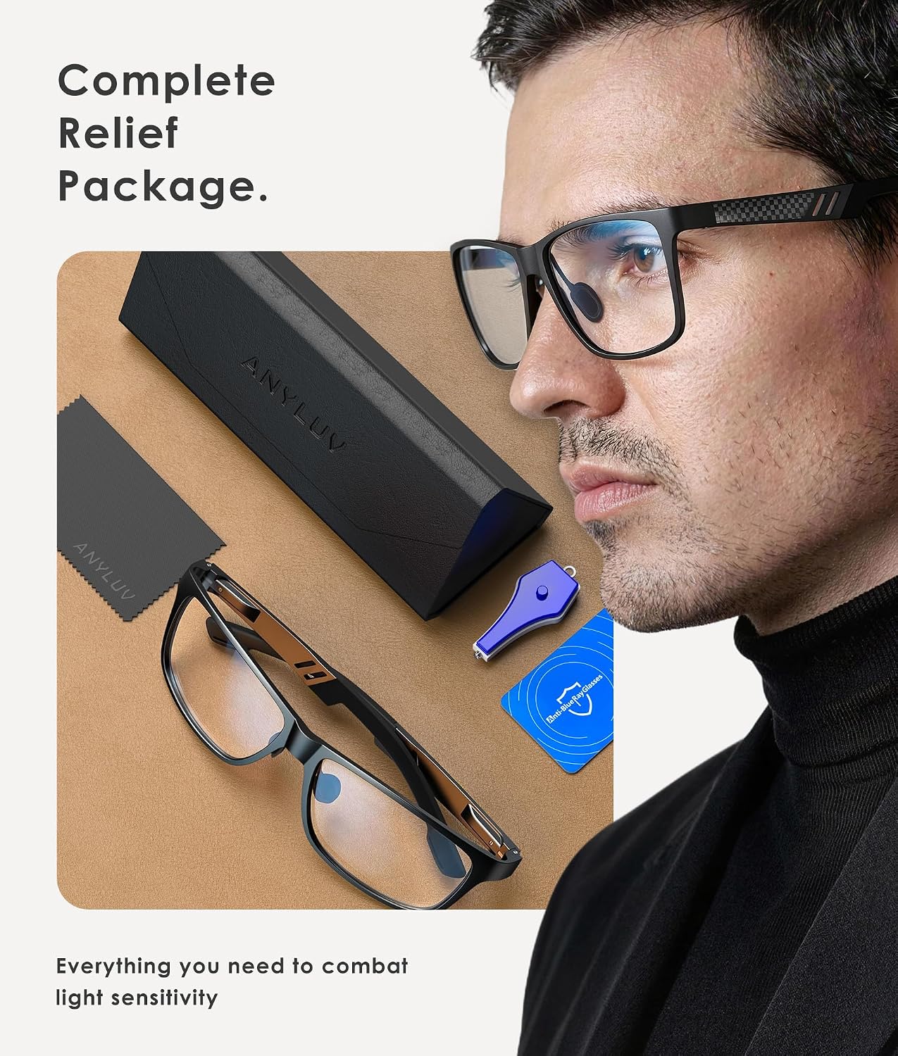Thumbnail 6 de ANYLUV Blue Light Blocking Glasses lightweight Al-Mg frame ๐