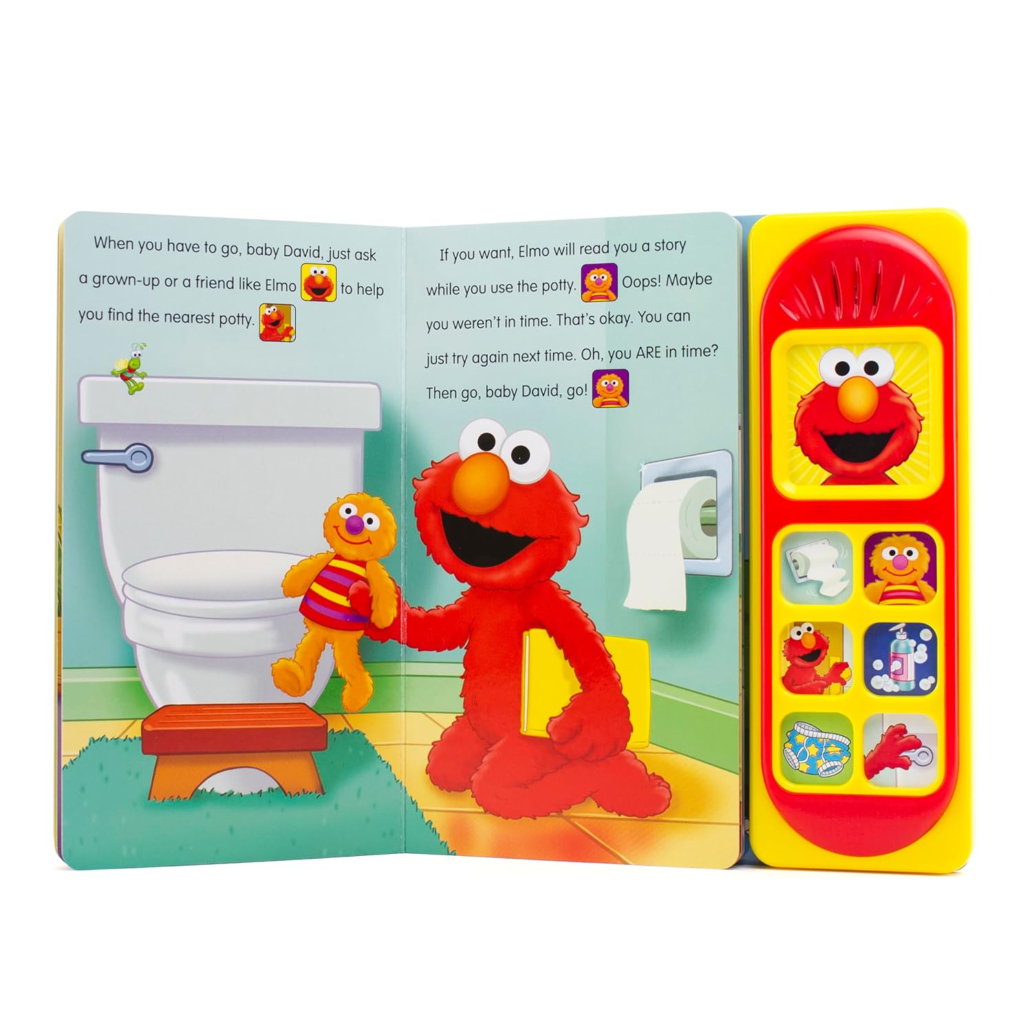 Detalle de PI Kids Sesame Street Potty Time with Elmo Sound Book, 7 Play-a-Sound Buttons