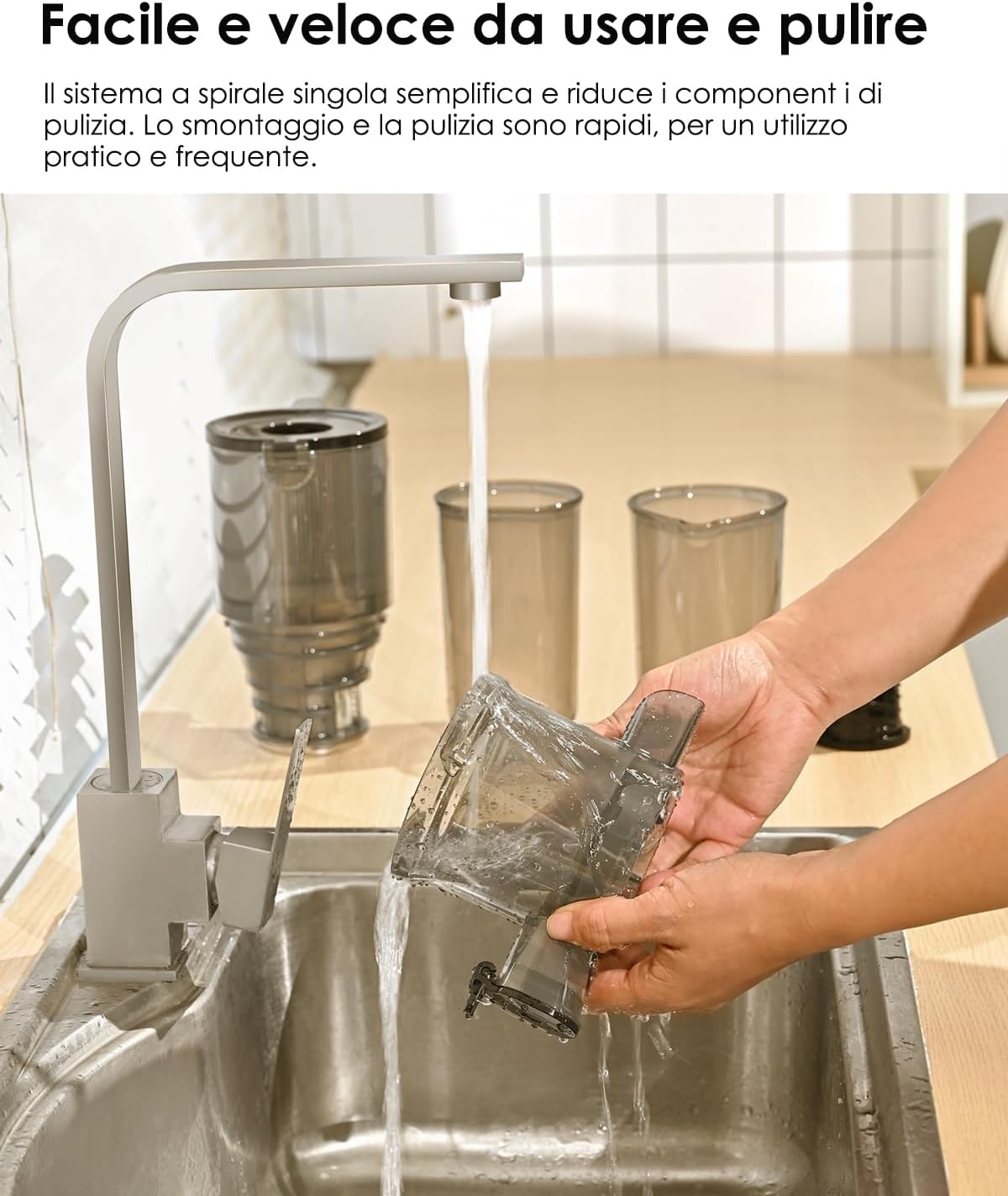 Thumbnail 4 de Fretta Estrattore di Succo da Frutta e Verdura 200W, apertura 108 mm, capacità 1 L – con funzione inversa e spegnimento automatico