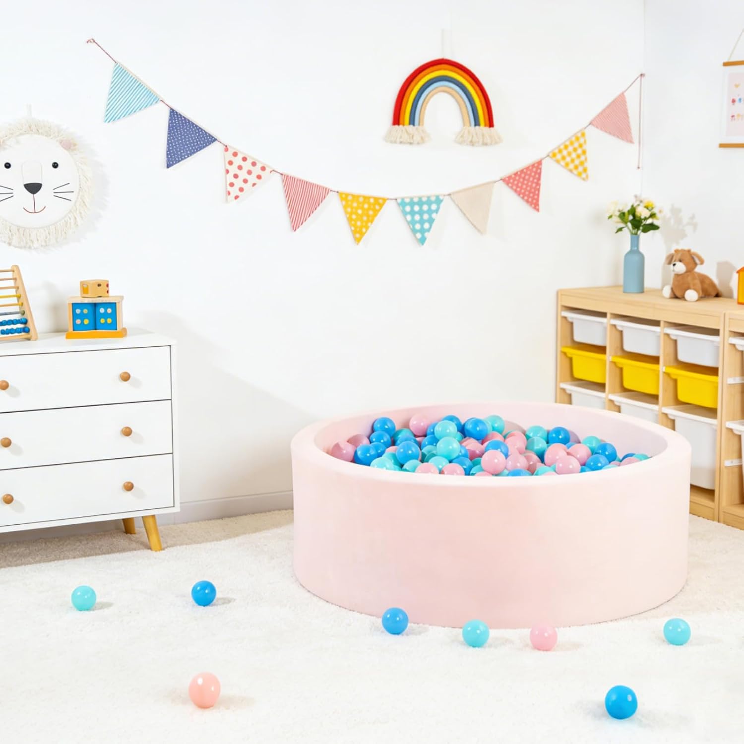 Detalle de Heopeis Ball Pit Balls Pack of 100/200/500 – Star and Round Set, BPA Free & Non-Toxic (2.2 in) for Toddlers