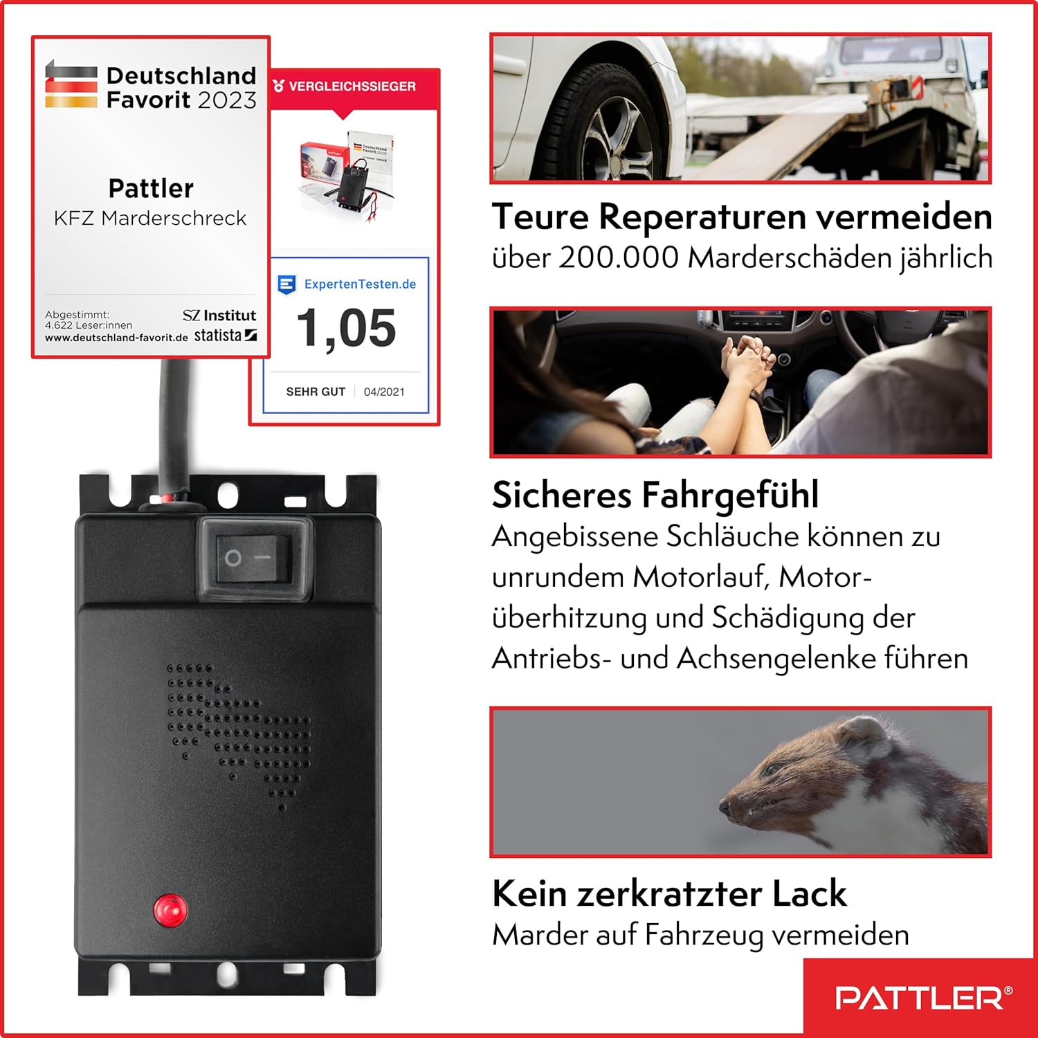 Detalle 2 de PATTLER Marderschreck Auto 60 m²