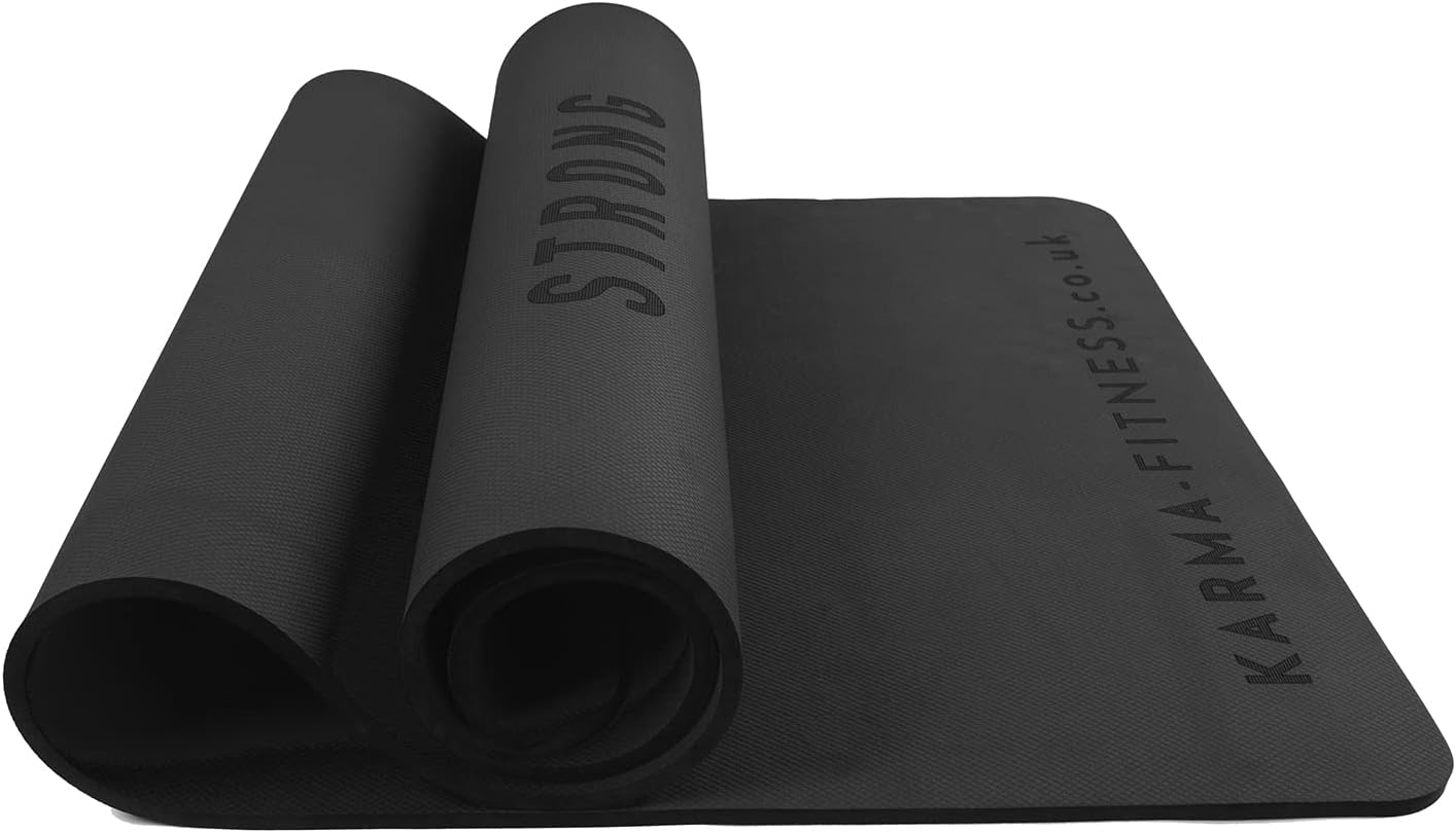 Detalle de Large Exercise Mat - Extra Wide & Extra Thick Yoga Mat (183cm x 80cm x 10mm) in TPE
