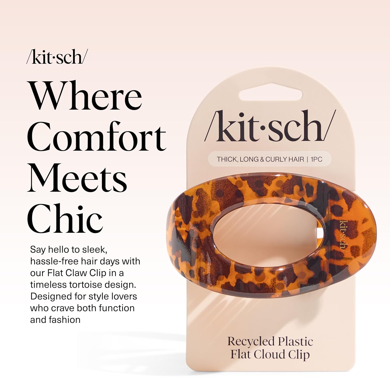 Detalle 2 de Kitsch Large Flat Claw Clips for Women 💇♀