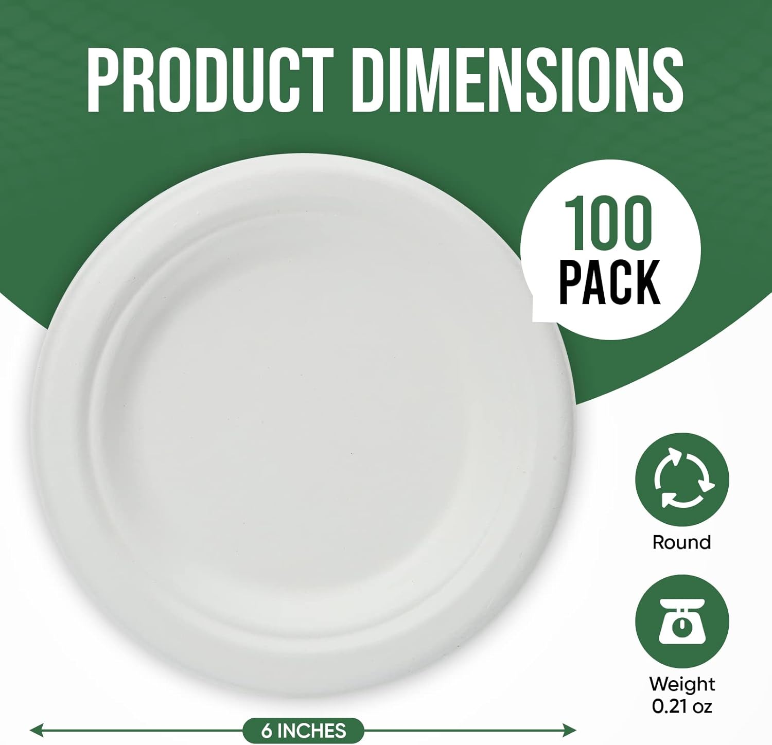 Thumbnail 1 de TaidMiao 6 Inch Compostable Plates