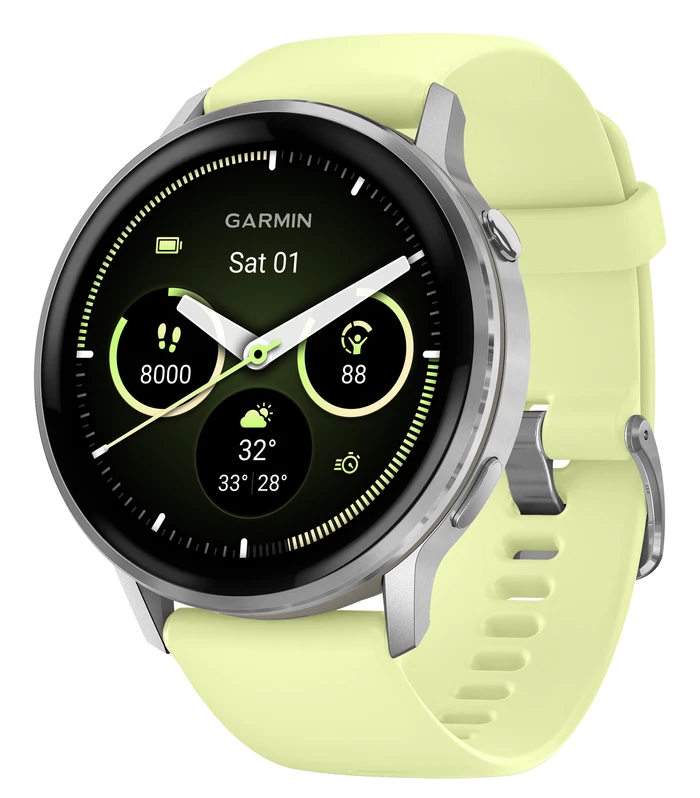 Detalle 2 de Garmin Venu 4 Silber/Gelb 45 mm