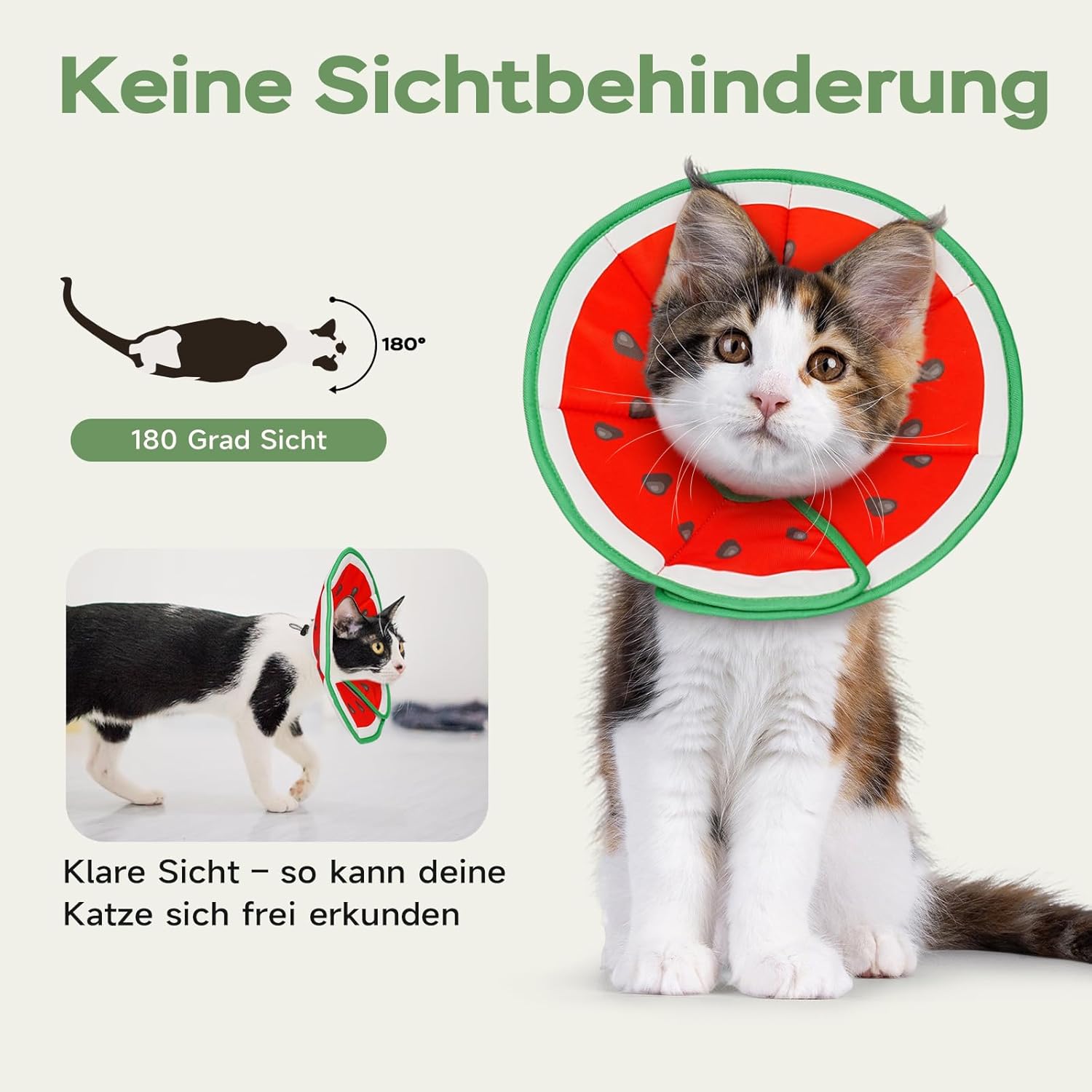 Thumbnail 3 de Supet Weiche Halskrause Katze – einstellbares Anti-Lutschen/Heilband nach OP, Sterilisation & Hautpflege (S/M/L)