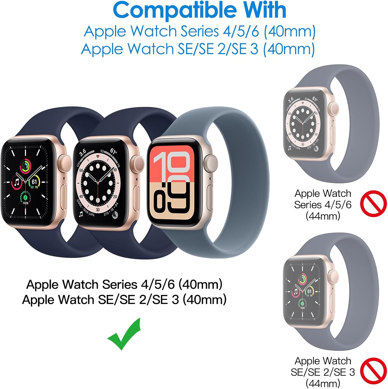 Detalle de JETech 0878- folia ochronna TPU do Apple Watch 40 mm, 3 sztuki, HD