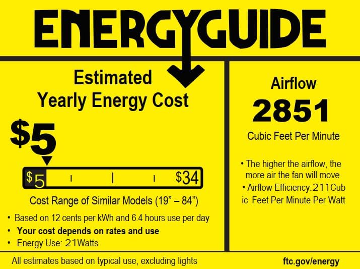 Detalle de VOLISUN 21170ZM Low-Profile Ceiling Fan with Light, 6 Speeds, Remote & App
