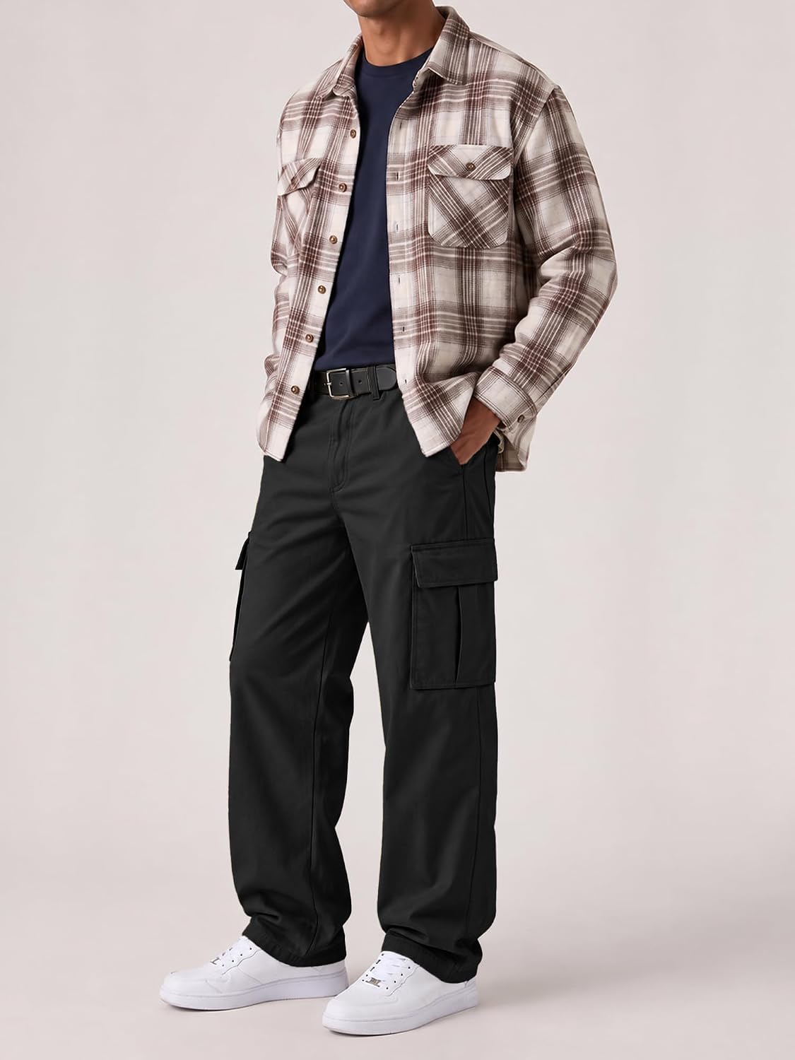 Detalle de Comdecevis Men's Cargo Pants, Relaxed Fit