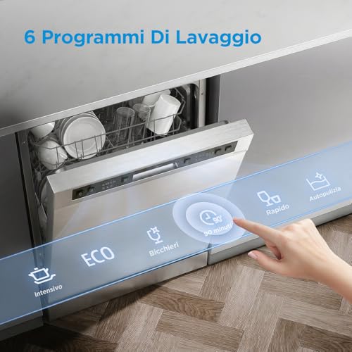 Detalle 2 de Midea Lavastoviglie Libera Installazione 12 Coperti, 6 Programmi, 60 cm inox