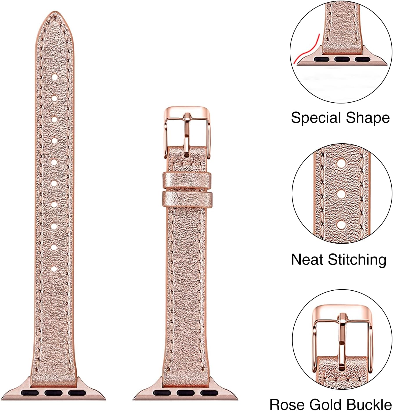 Thumbnail 2 de SUNFWR leather Apple Watch strap 41mm