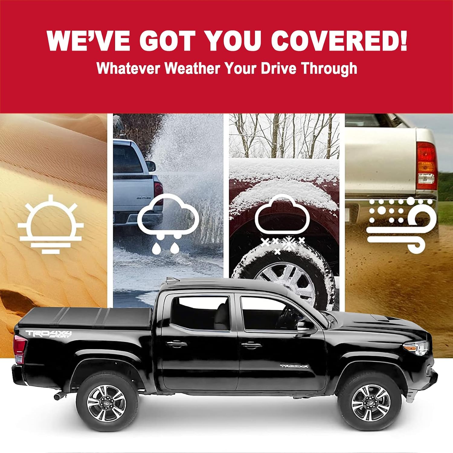 Detalle 1 de CAPSER Tri-Fold Tonneau Cover for 5.5-ft F-150 Bed