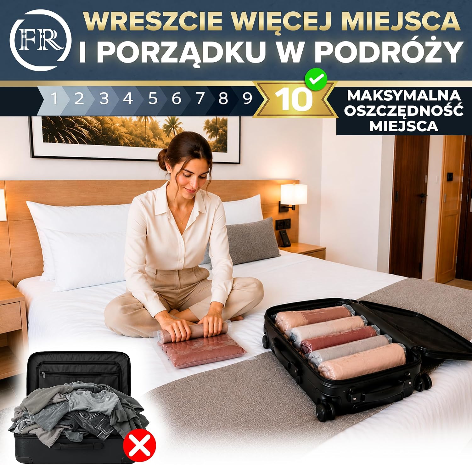 Detalle 2 de FR FiRiO FR-VB-C-L – worki próżniowe L 70 × 50 cm, 8 szt., do rolowania