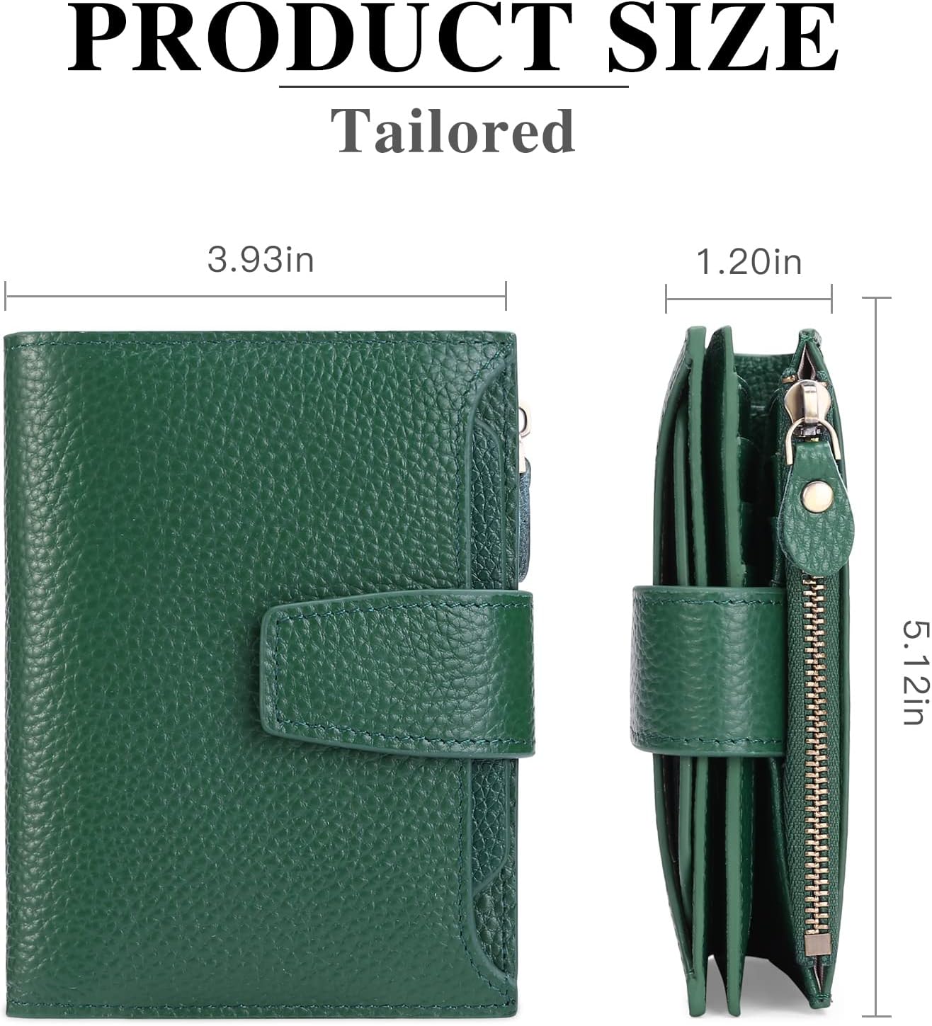 Detalle de SENDEFN RFID leather compact wallet 5.12 in