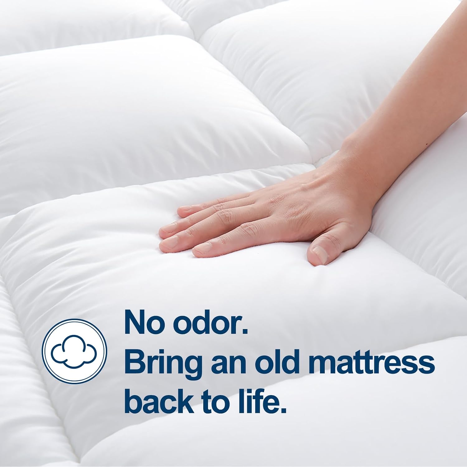 Detalle de CHOPINMOON Queen Pillow Top Mattress Topper, Cooling Mesh, Deep Pocket