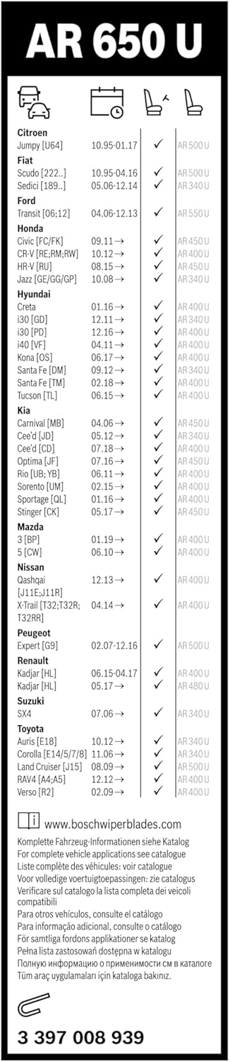 Thumbnail 2 de Bosch Aerotwin AR650U 650 mm — Tergicristallo anteriore per parabrezza