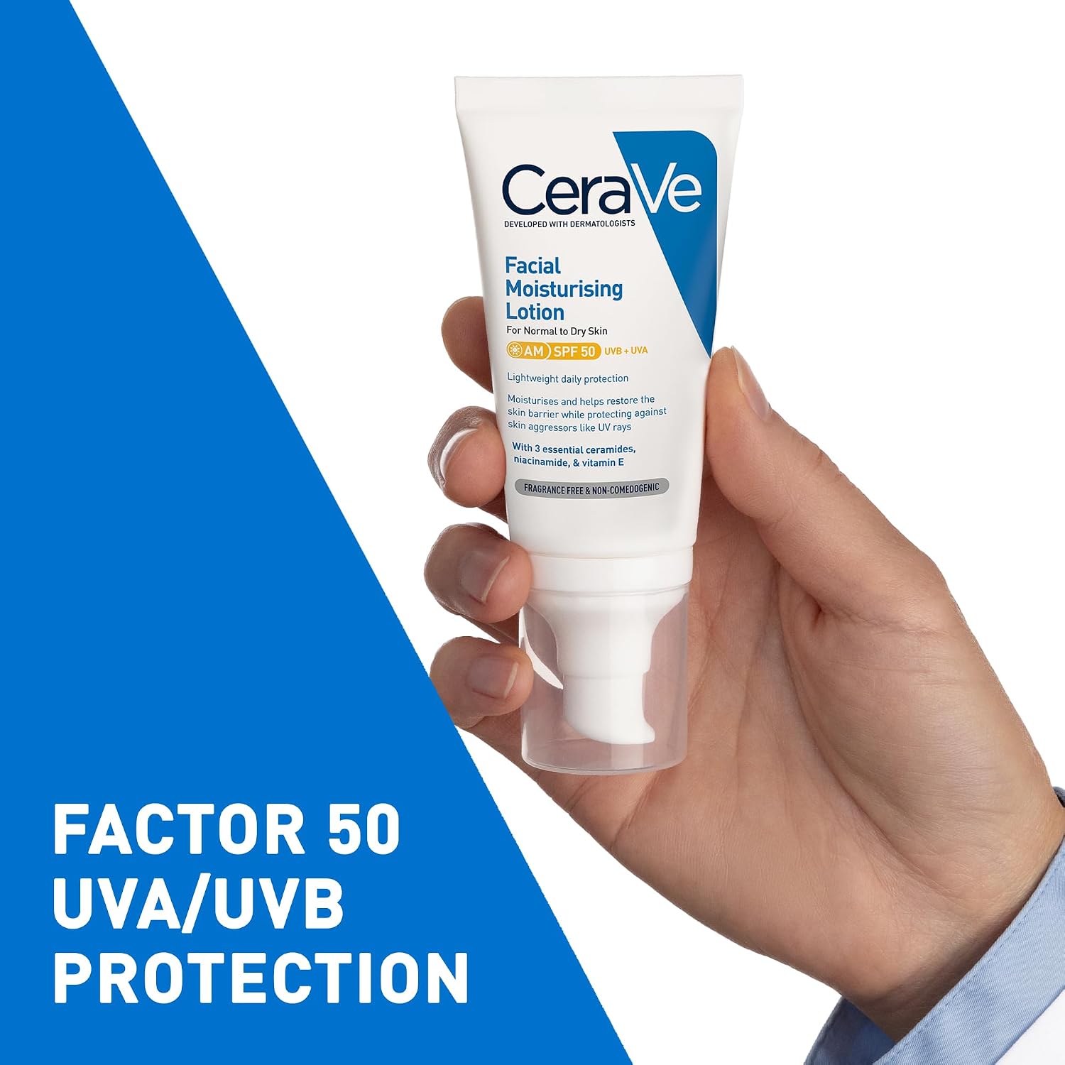 Detalle 2 de CeraVe AM Facial Moisturising Lotion SPF 50 52ml
