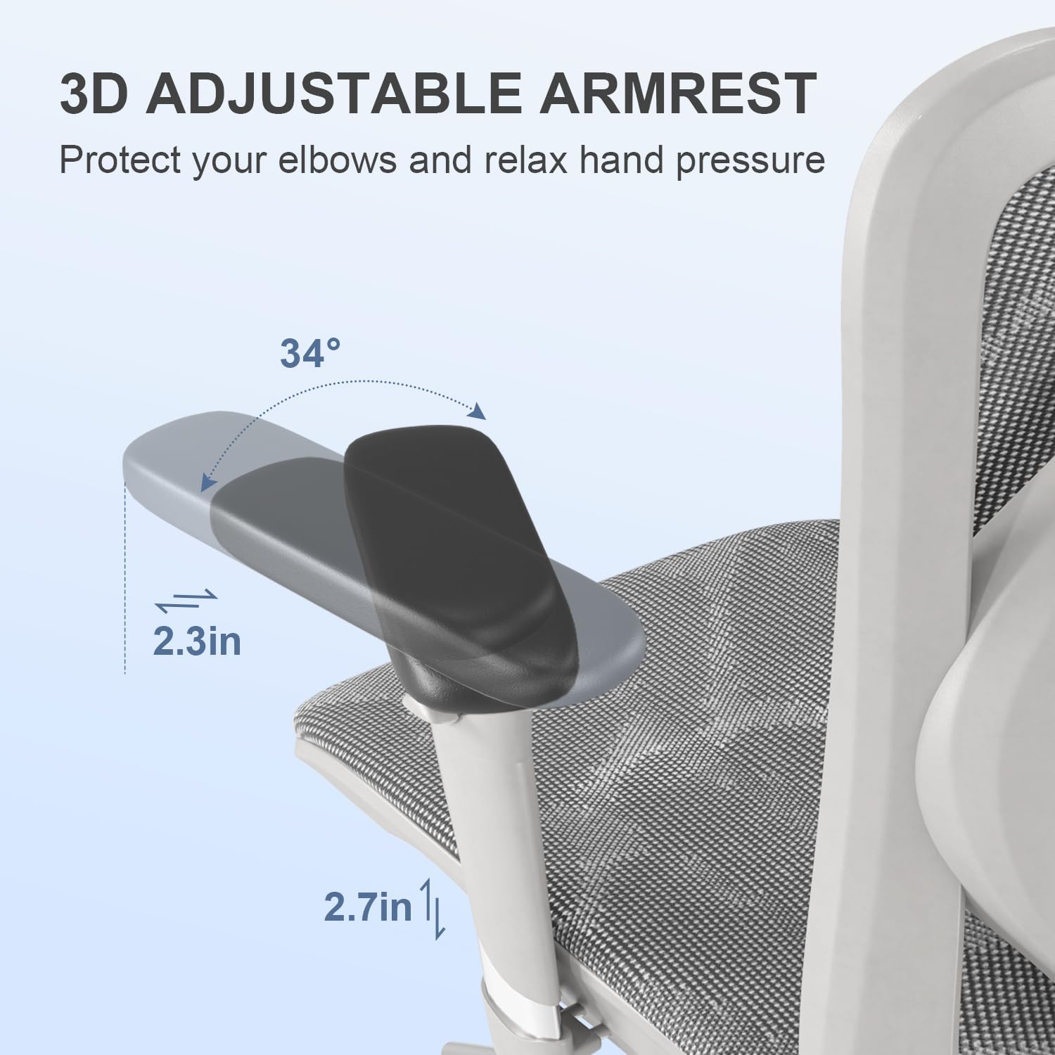Thumbnail 6 de SIHOO M57: sedia ergonomica da ufficio con schienale alto, design traspirante e regolazione 3D