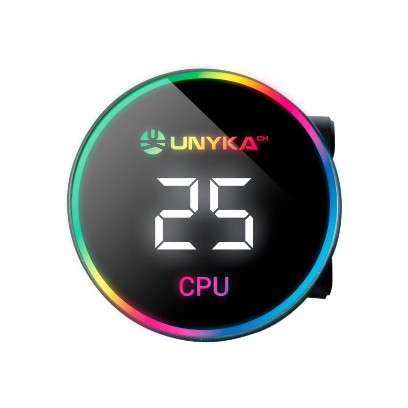 Thumbnail 2 de UNYKAch AquaStorm 240 Kit de Refrigeración Líquida – 240 mm con Display de Temperatura y RGB
