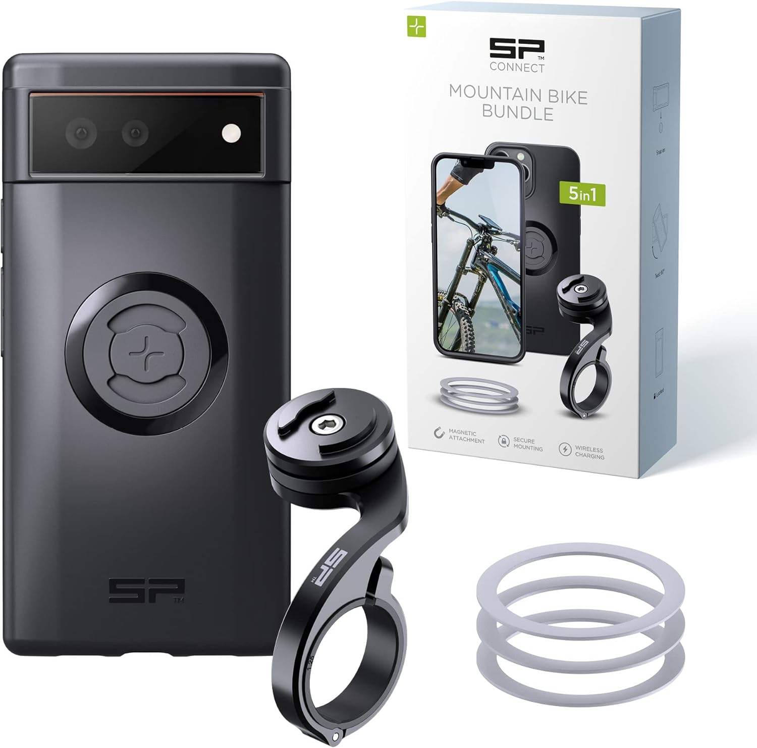 Detalle de SP CONNECT Mountain Bike Bundle SPC+ — Étui et Support guidon MTB pour Pixel 6