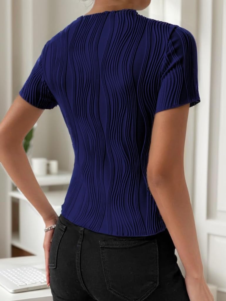 Thumbnail 2 de GLEENOD T-Shirt Damen Rundhalsausschnitt Y2K – Modernes Oberteil