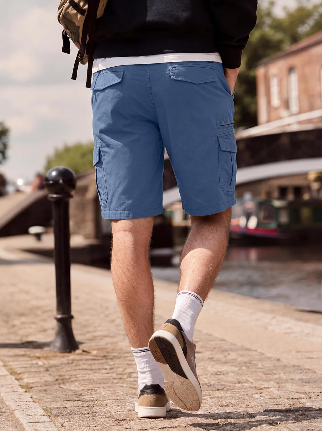Thumbnail 2 de TACVASEN Men's Cargo Shorts with Elasticated Waist and 7 Pockets — Breathable Summer Work shorts